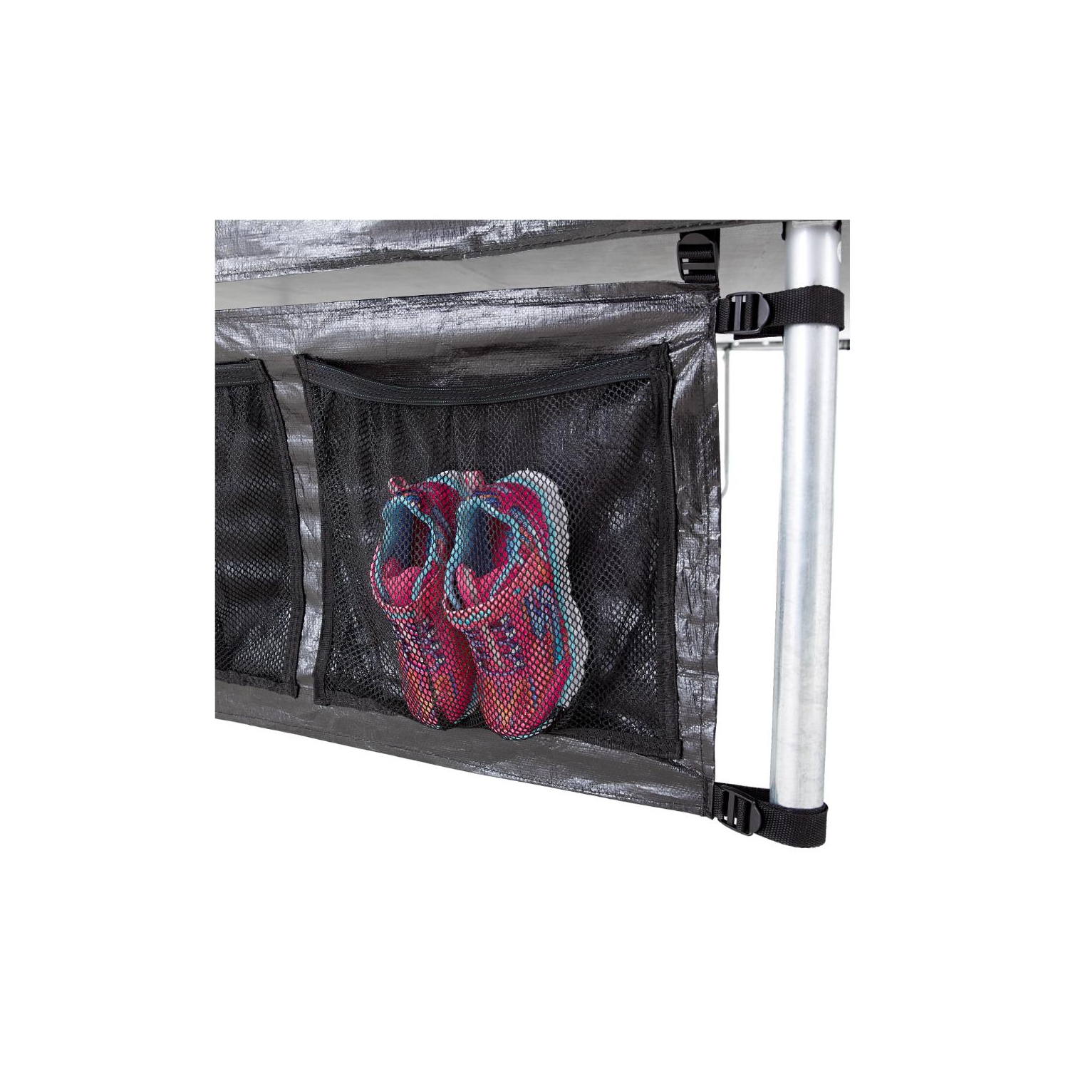 Trampoline ovale avec filet et cible, 17 pi