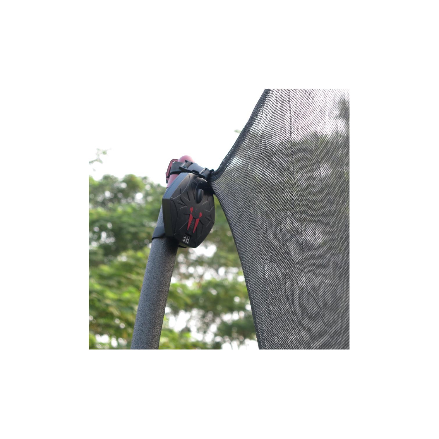 Trampoline ovale avec filet et cible, 17 pi