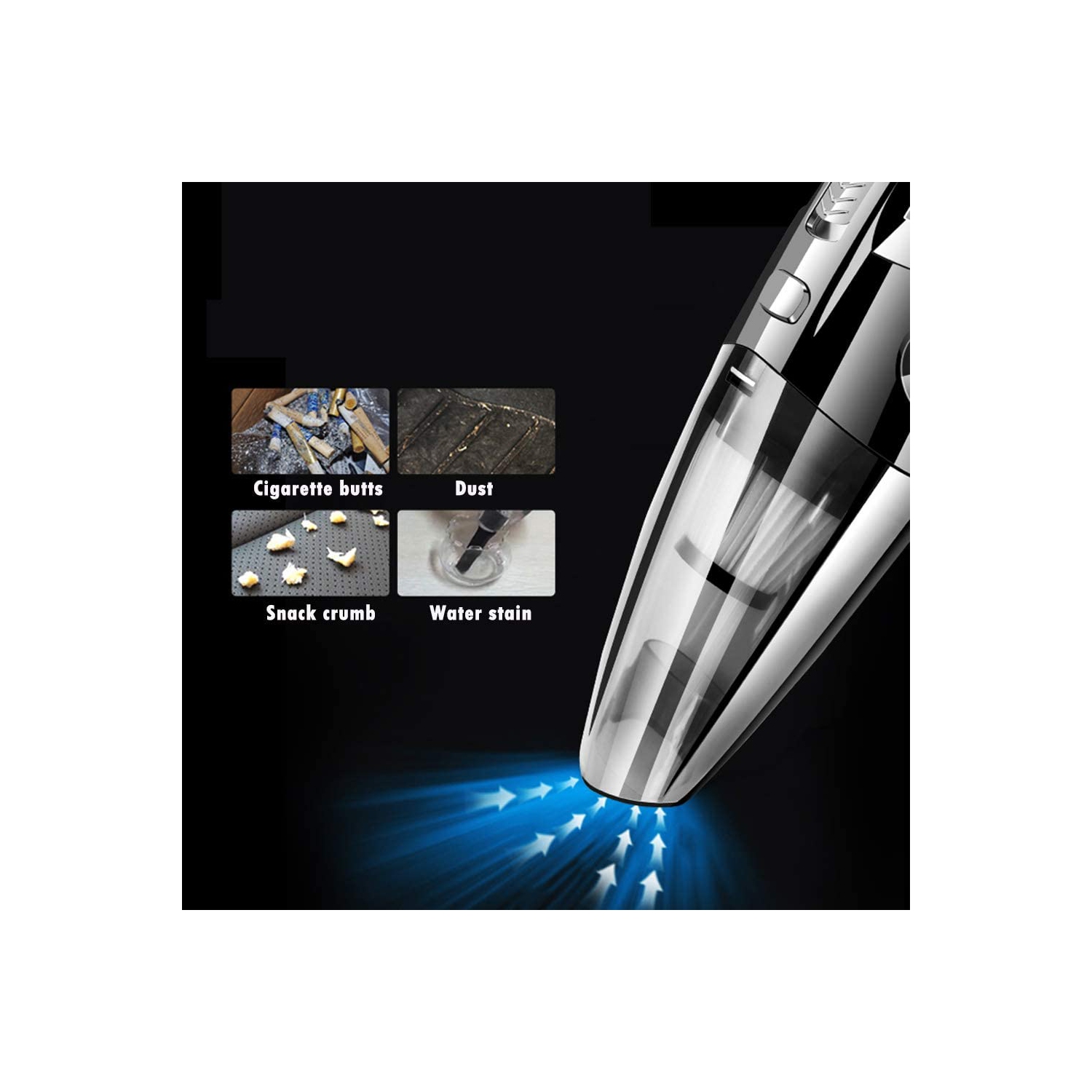 NIERBO Aspirateur à main sans fil avec batterie rechargeable à charge rapide, aspirateur à main portable sans fil pour la maison, la cuisine