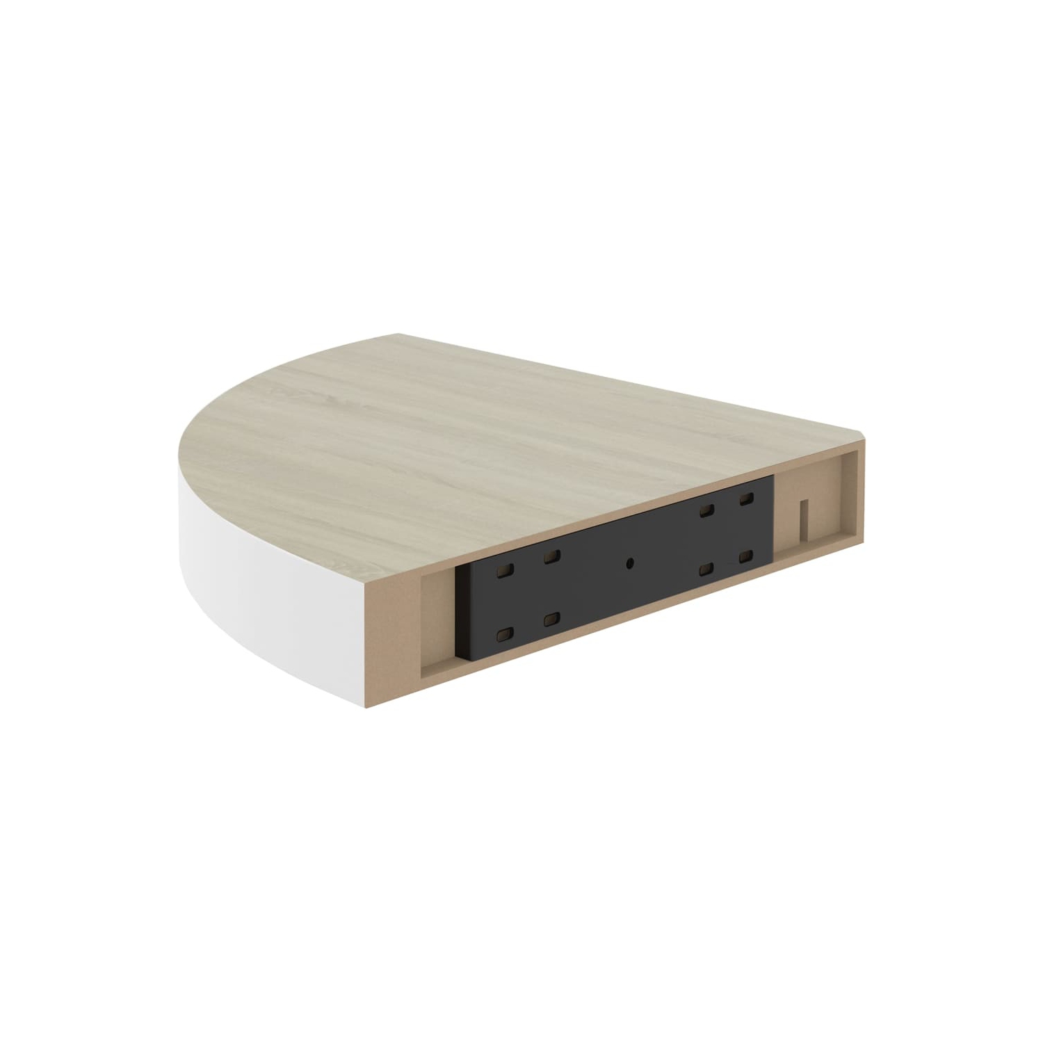 vidaXL Wall Corner Shelves 4 pcs Oak and White 9.8"x9.8"x1.4" MDF