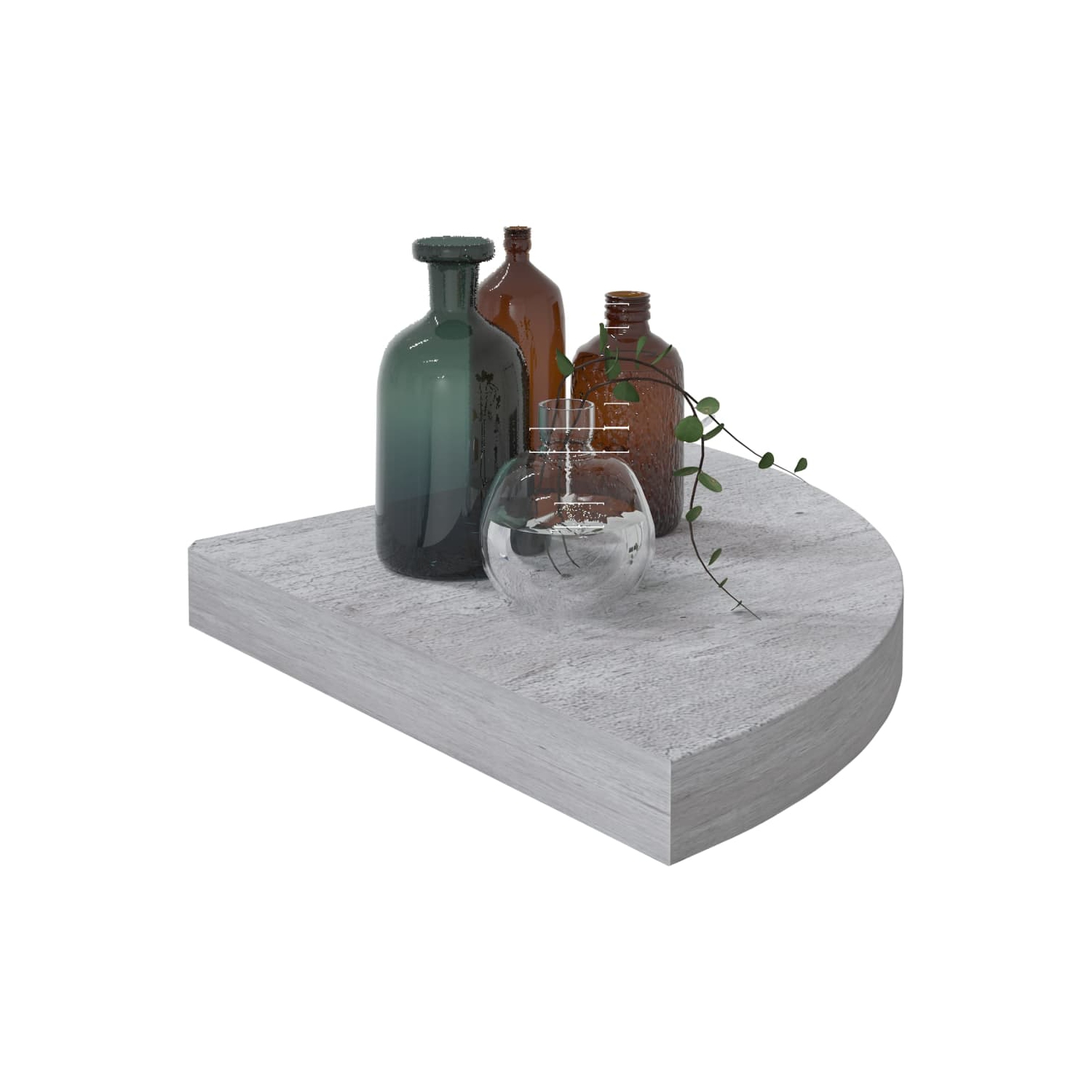 VidaXL – tablette murale en coin, gris béton, 13.7 x 13,8 x 1,4 po, MDF