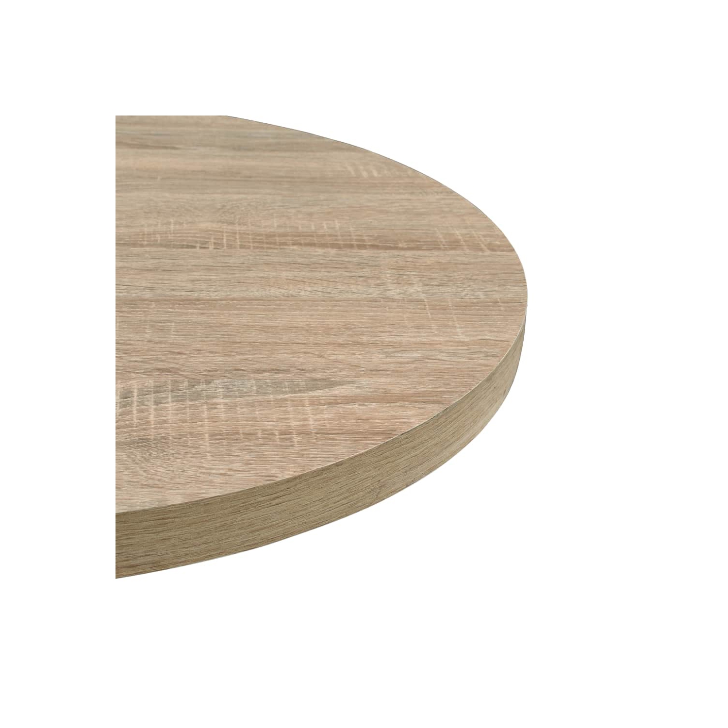 vidaXL Bistro Table MDF and Steel Round 23.6"x29.5" Oak Color