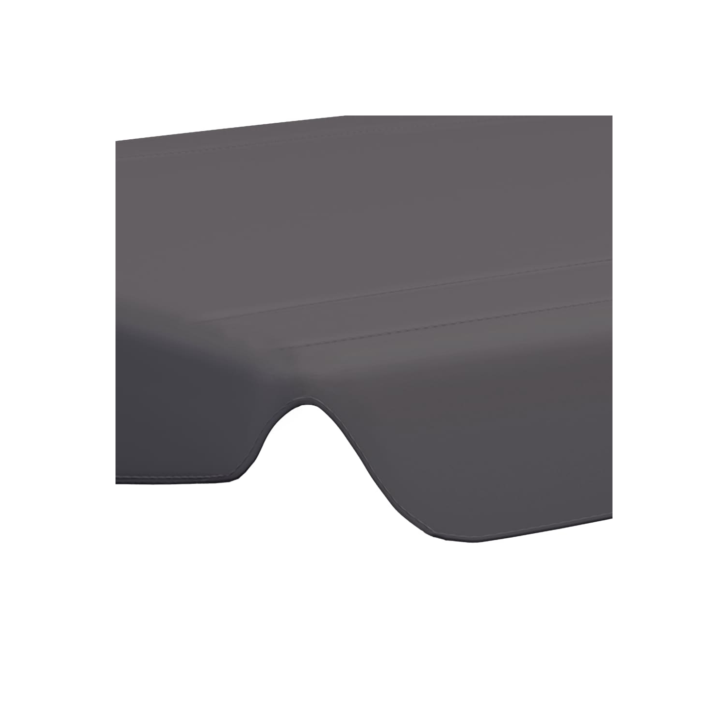 Auvent de rechange pour balancelle de jardin VidaXL Anthracite, 74 po/66.1 po x 43,3 po/57.1 po