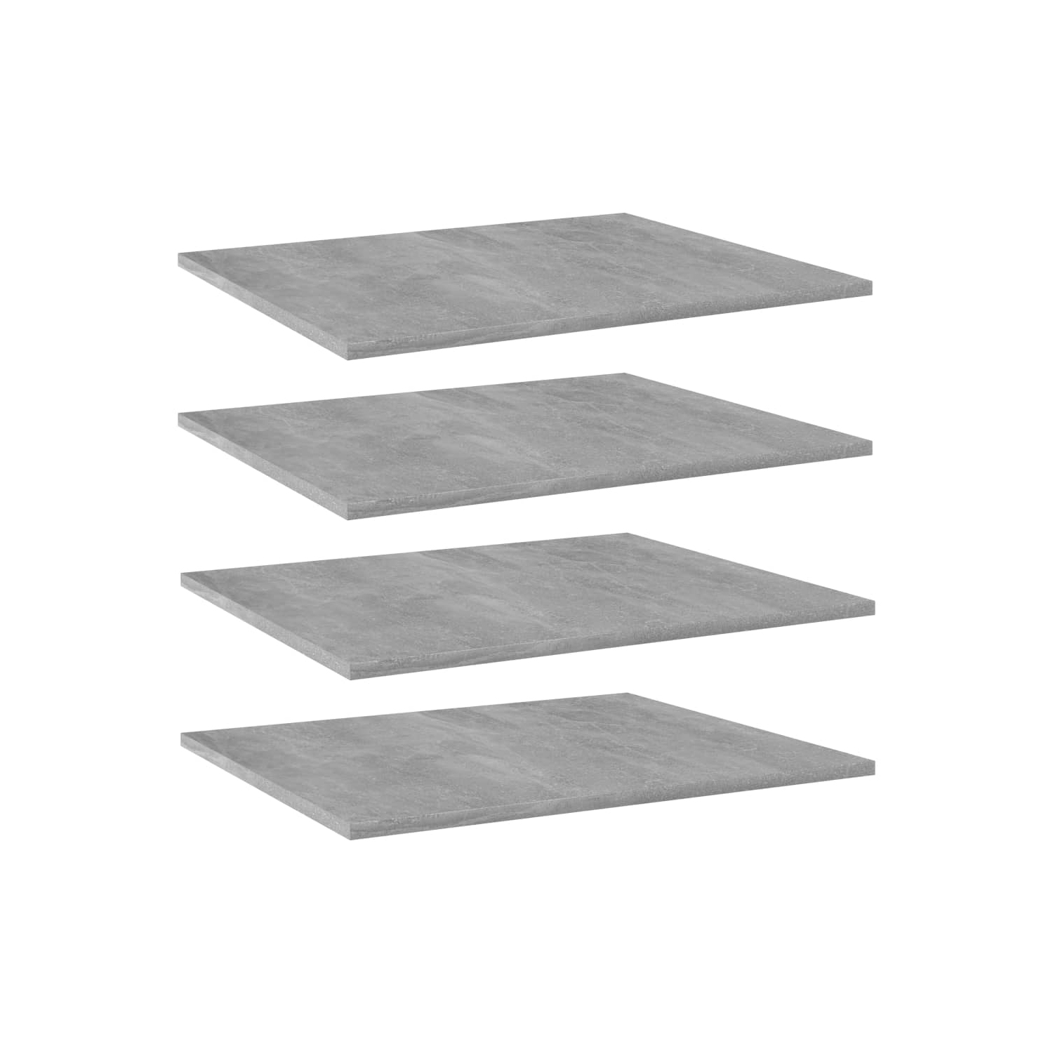 vidaXL Bookshelf Boards 4 pcs Concrete Gray 23.6"x19.7"x0.6" Chipboard
