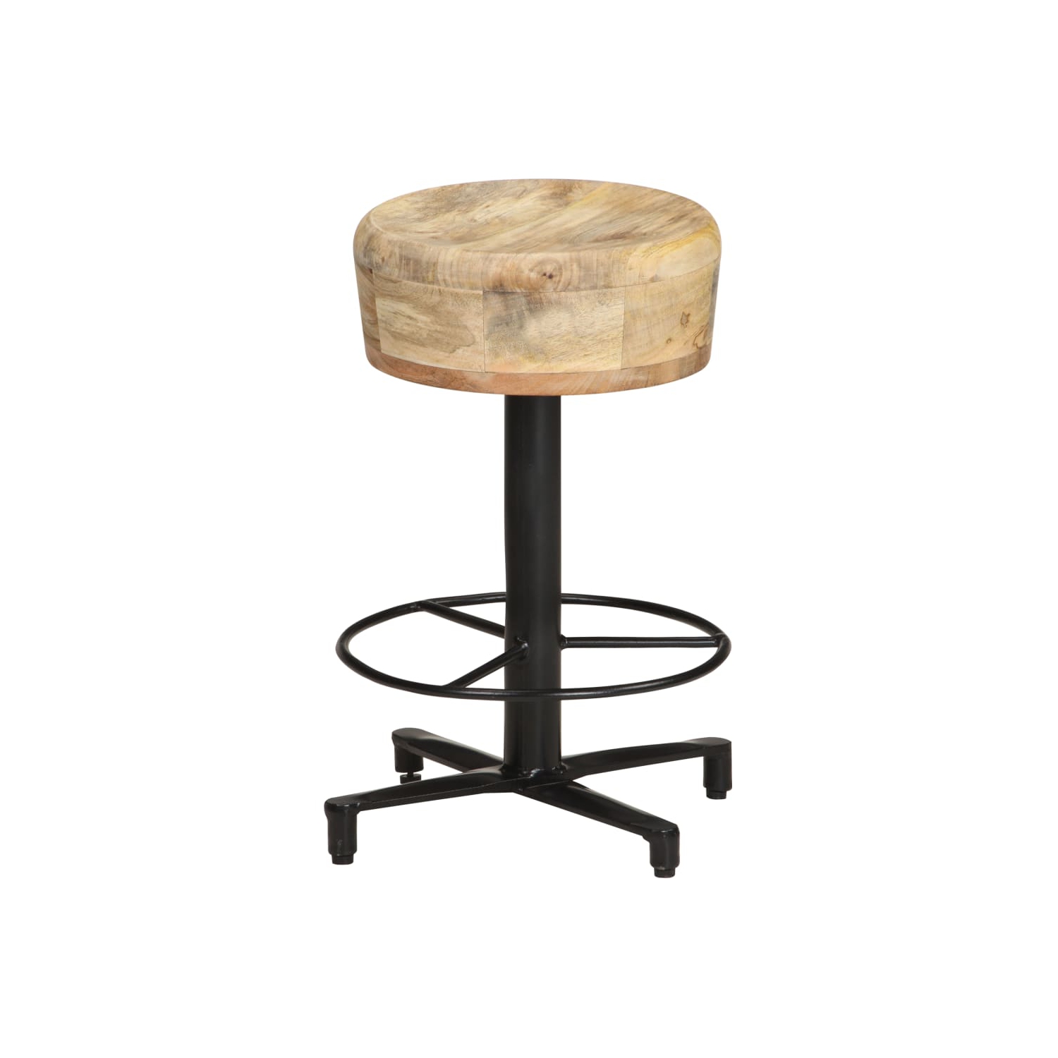vidaXL Bar Stools 2 pcs 20.5" Solid Mango Wood