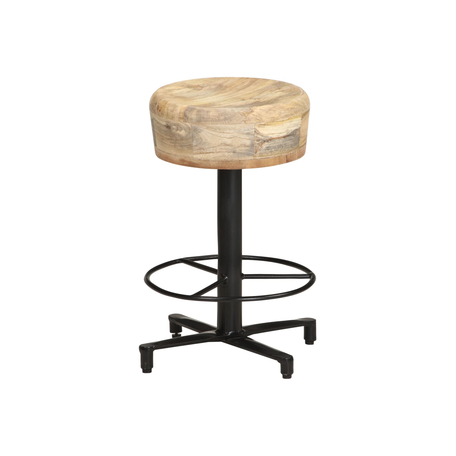 vidaXL Bar Stools 2 pcs 20.5" Solid Mango Wood