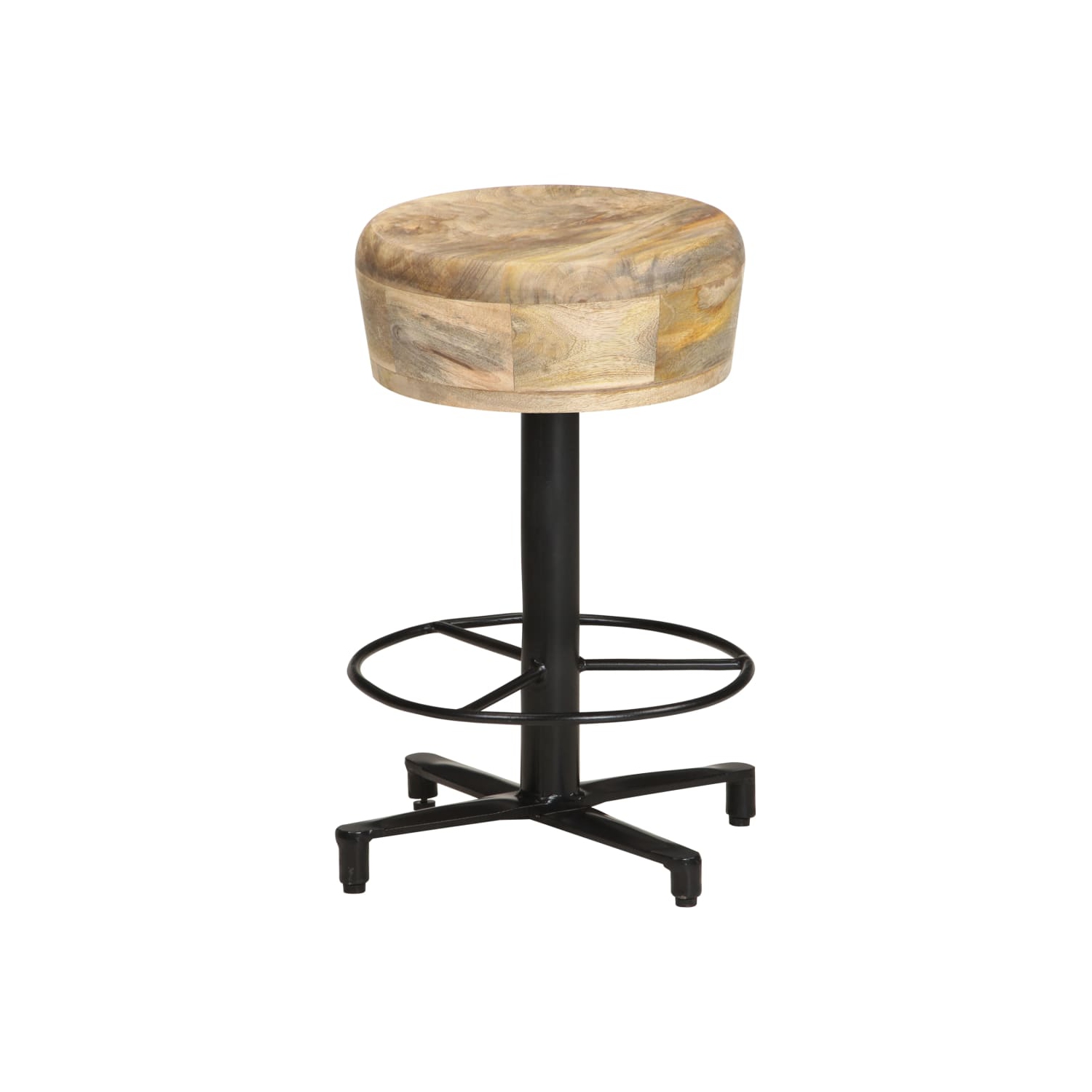 vidaXL Bar Stools 2 pcs 20.5" Solid Mango Wood