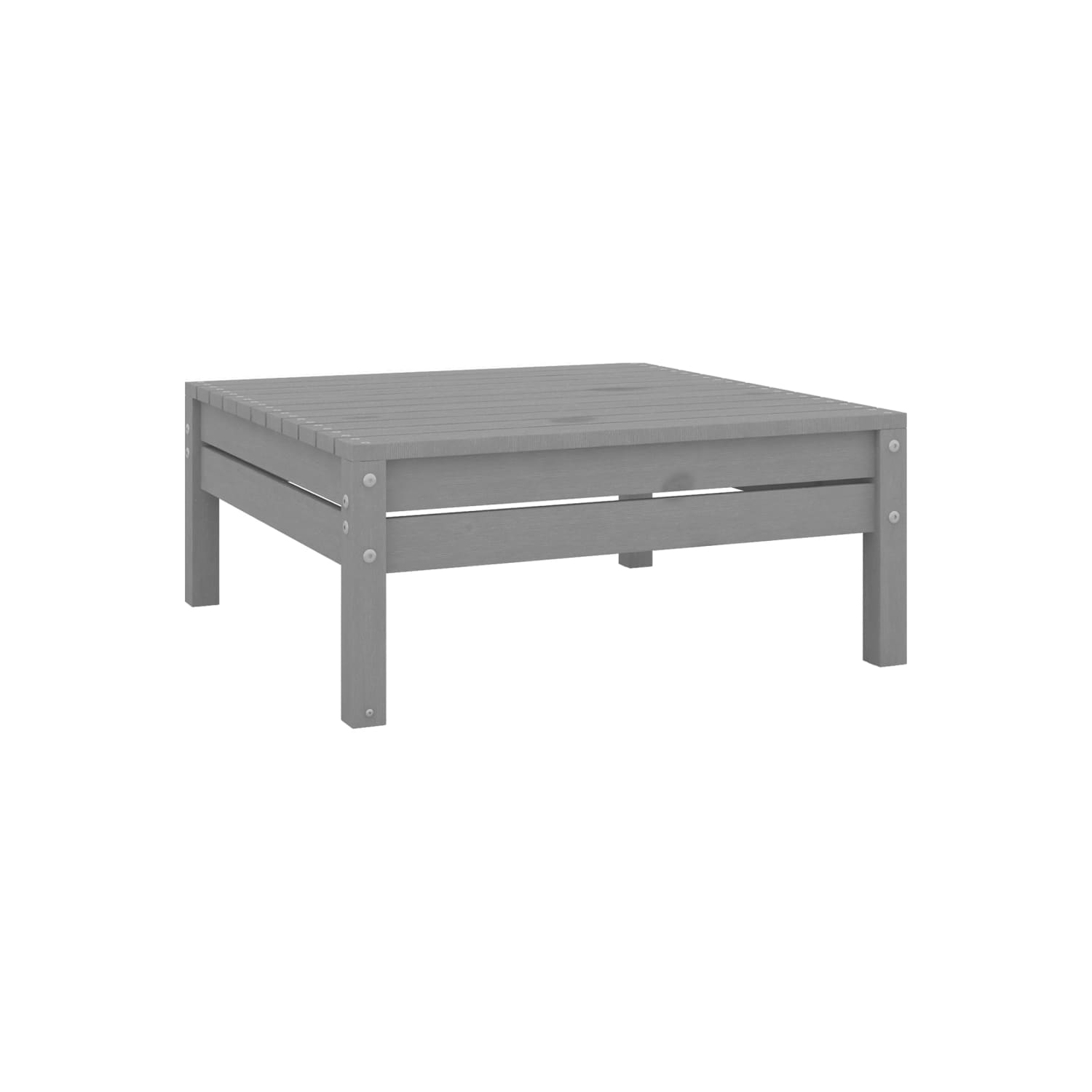 vidaXL 8 Piece Patio Lounge Set Solid Pinewood Gray