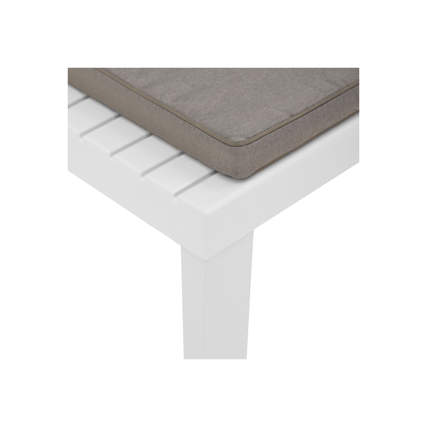 vidaXL Patio Lounge Chairs with Cushions 2 pcs Plastic White