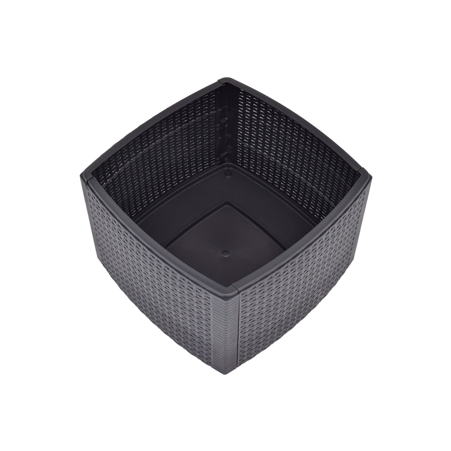 Table d'appoint en plastique moka 21,3 x x21,3 x x14,4 po de vidaXL
