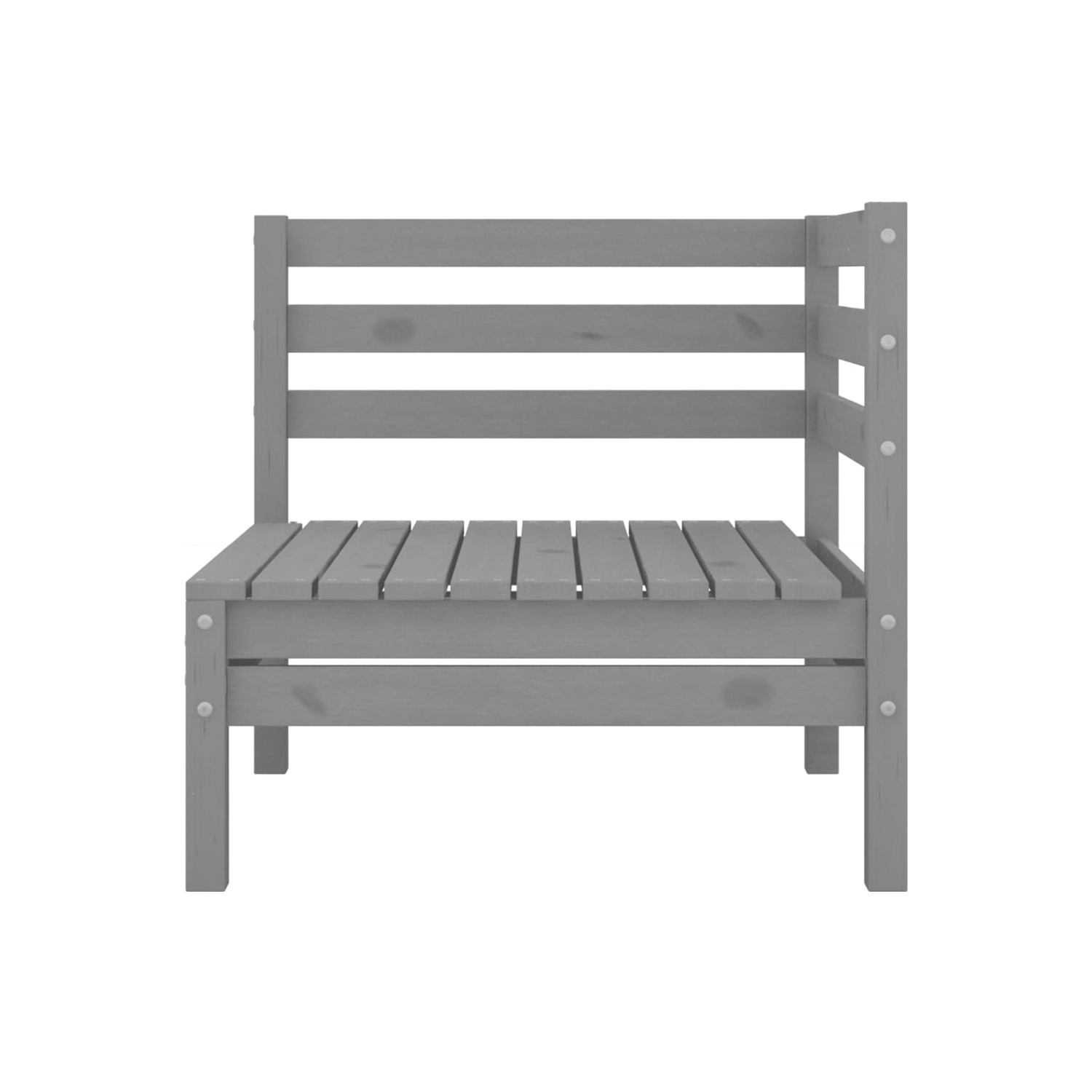 vidaXL 4 Piece Patio Lounge Set Solid Pinewood Gray