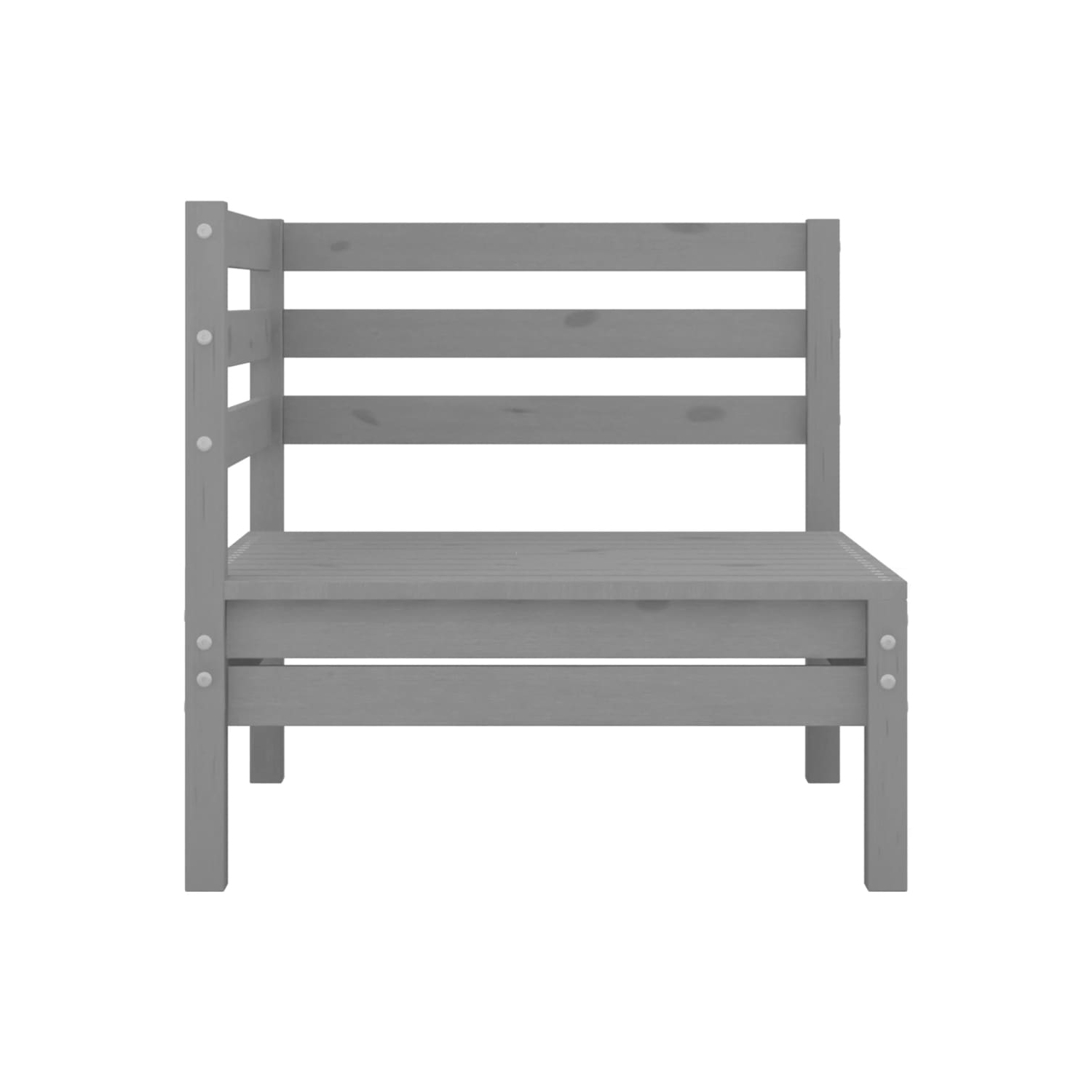 vidaXL 4 Piece Patio Lounge Set Solid Pinewood Gray