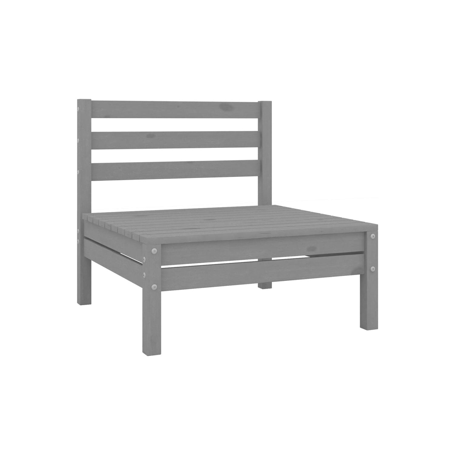 vidaXL 4 Piece Patio Lounge Set Solid Pinewood Gray