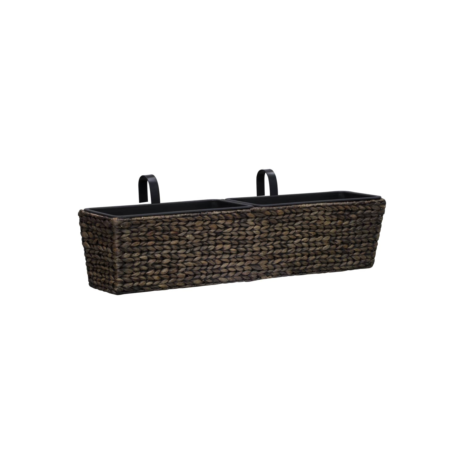 vidaXL Garden Planters 2 pcs Water Hyacinth Brown