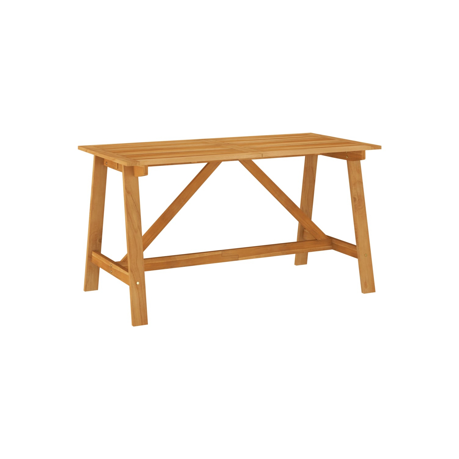 Table de salle à manger en acacia massif de 55.1 x 27,6 x 28,9 po de VidaXL