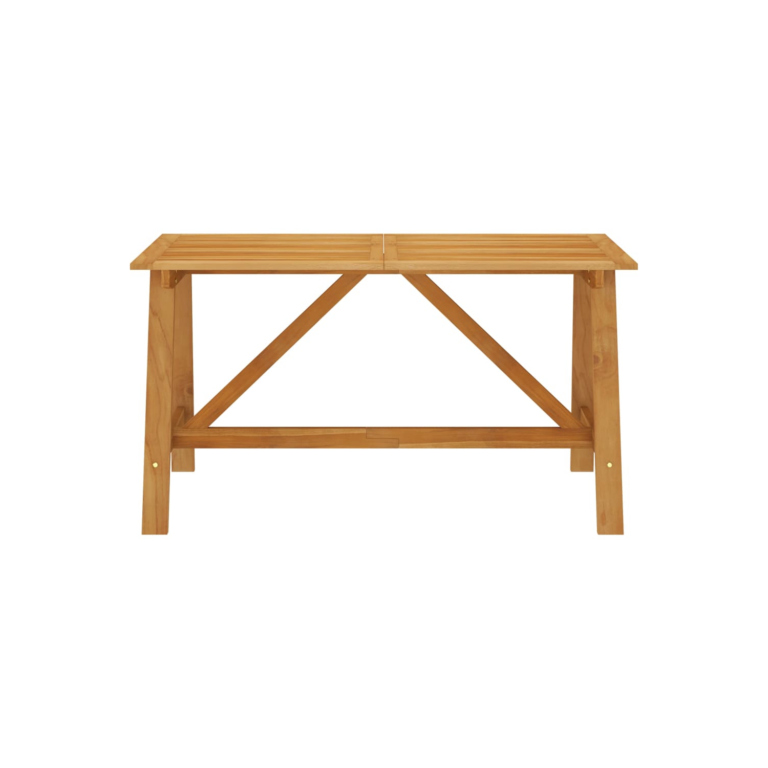 Table de salle à manger en acacia massif de 55.1 x 27,6 x 28,9 po de VidaXL