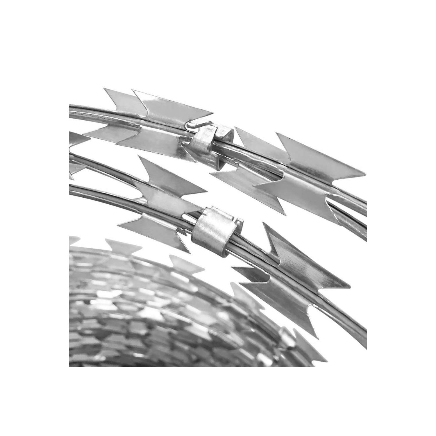 BTO-22 Clipped Concertina NATO Razor Wire Galvanized Steel 492'
