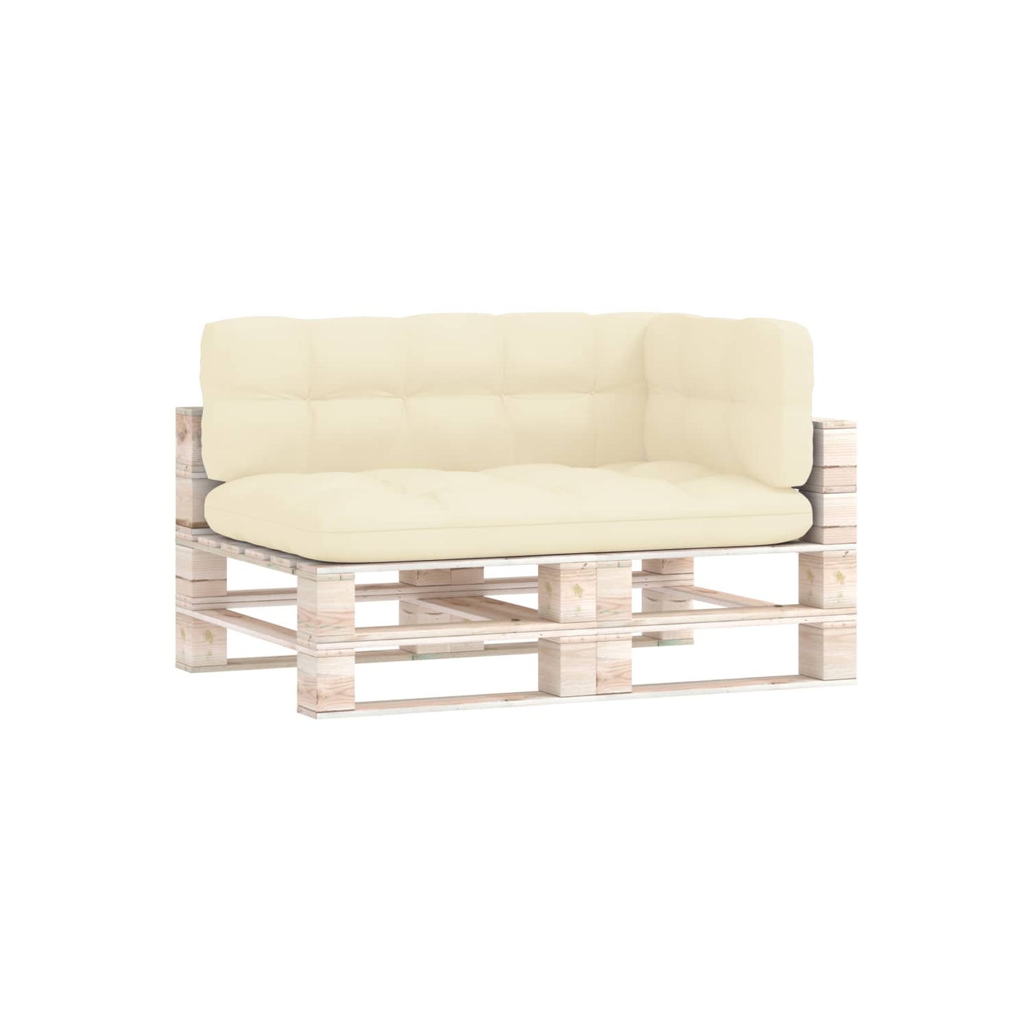 vidaXL Pallet Sofa Cushions 3 pcs Cream