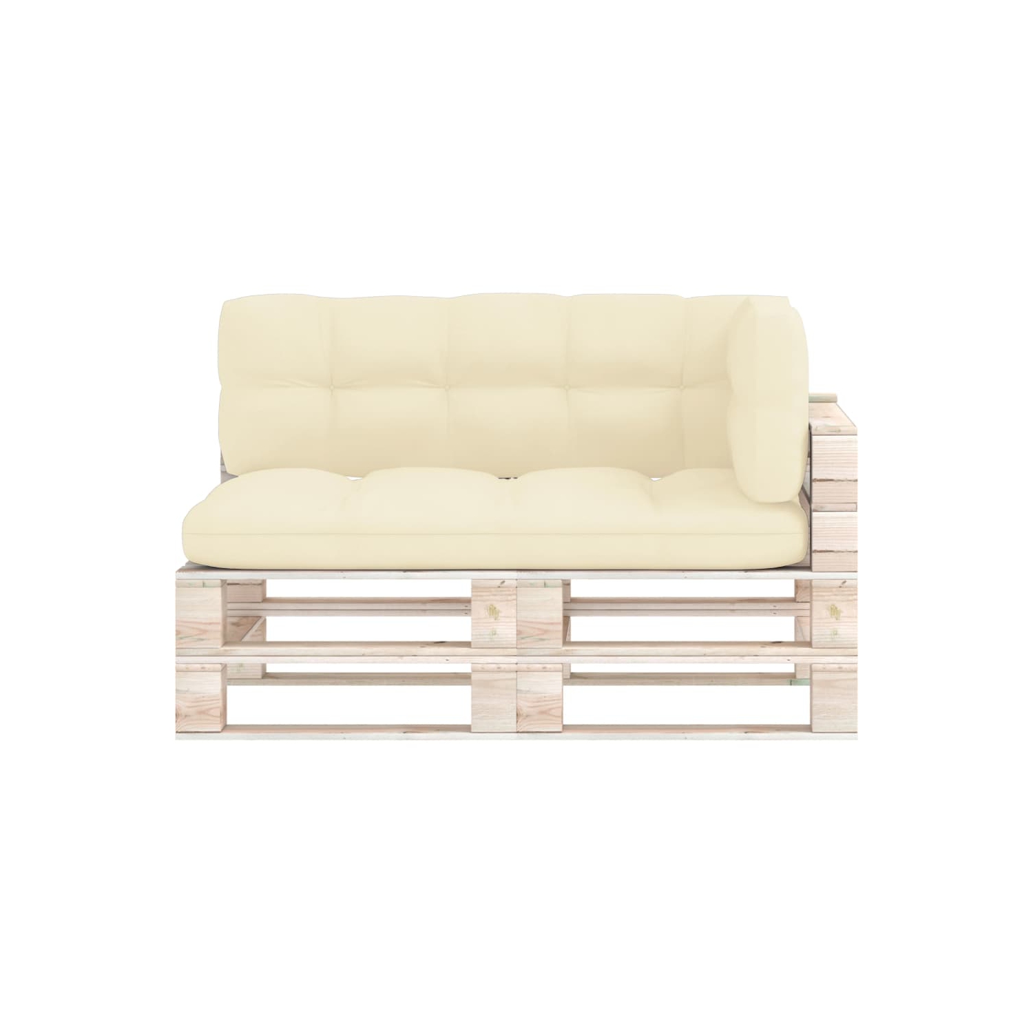 vidaXL Pallet Sofa Cushions 3 pcs Cream