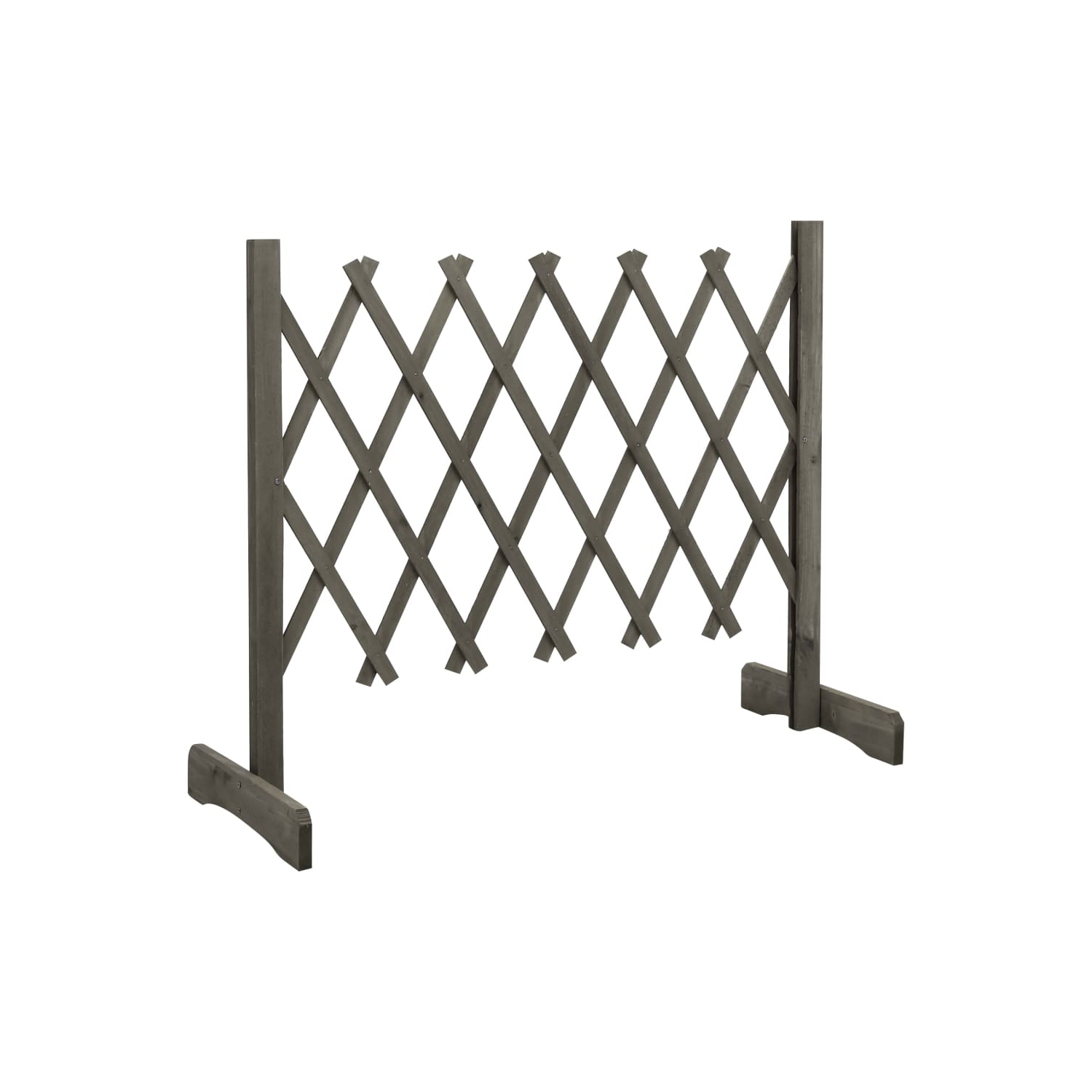 vidaXL Garden Trellis Fence Gray 47.2"x23.6" Solid Firwood