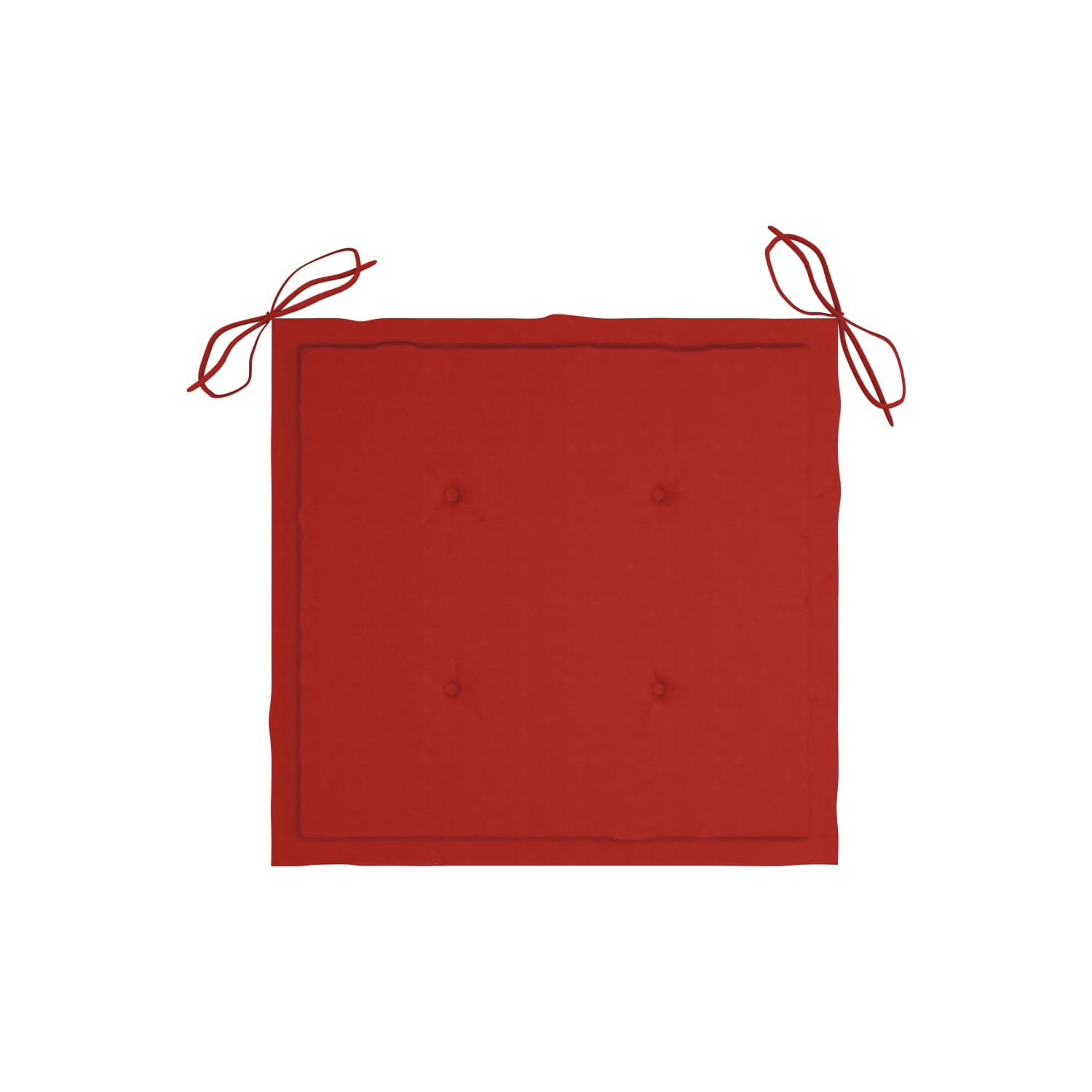 vidaXL Garden Chair Cushions 6 pcs Red 19.7"x19.7"x1.2" Fabric