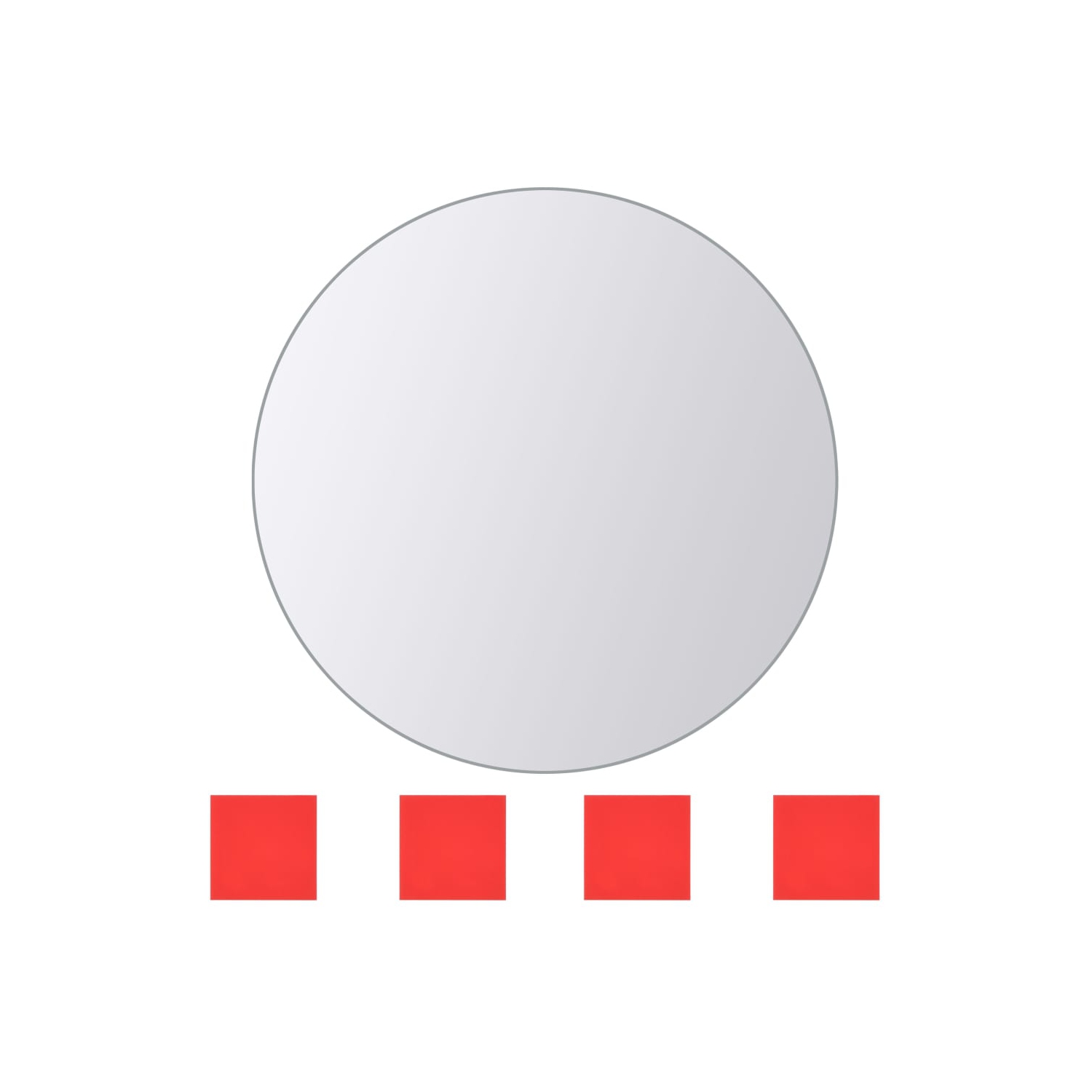 vidaXL Eight Piece Mirror Tiles Multi-Shape Glass