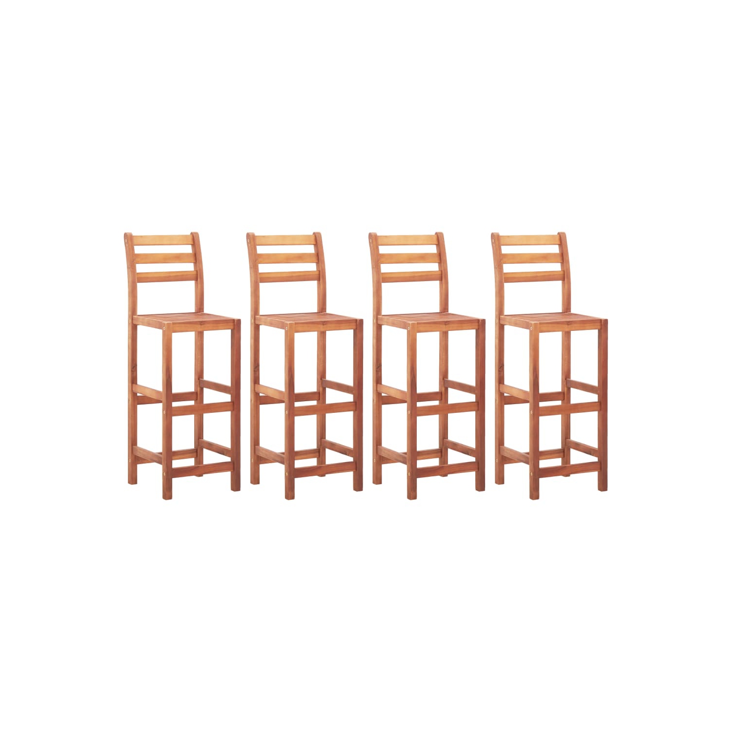 vidaXL Bar Stools 4 pcs Solid Acacia Wood