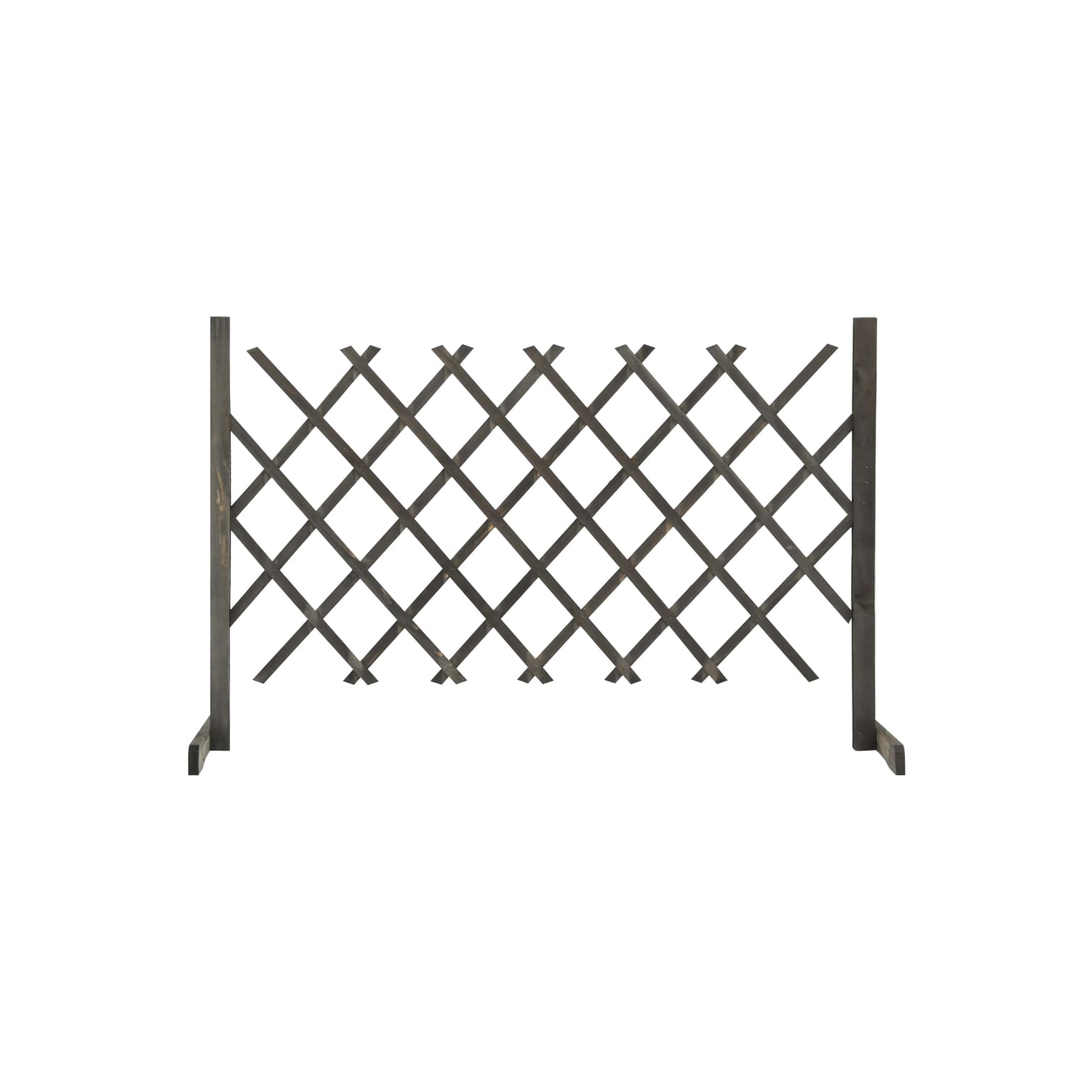 vidaXL Garden Trellis Fence Gray 47.2"x35.4" Solid Firwood