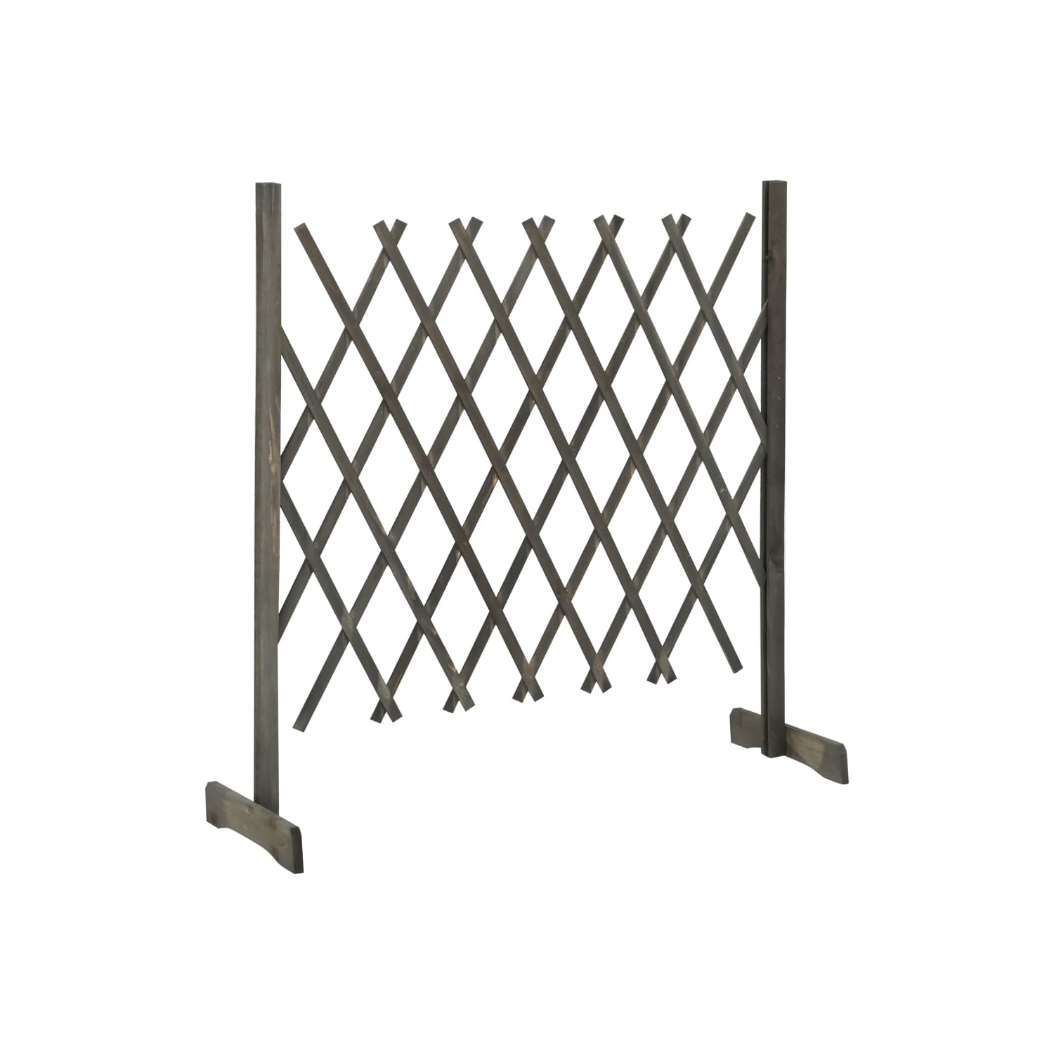 vidaXL Garden Trellis Fence Gray 47.2"x35.4" Solid Firwood