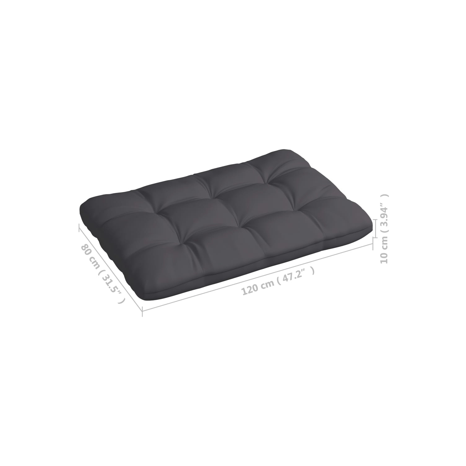 vidaXL Pallet Sofa Cushions 7 pcs Anthracite