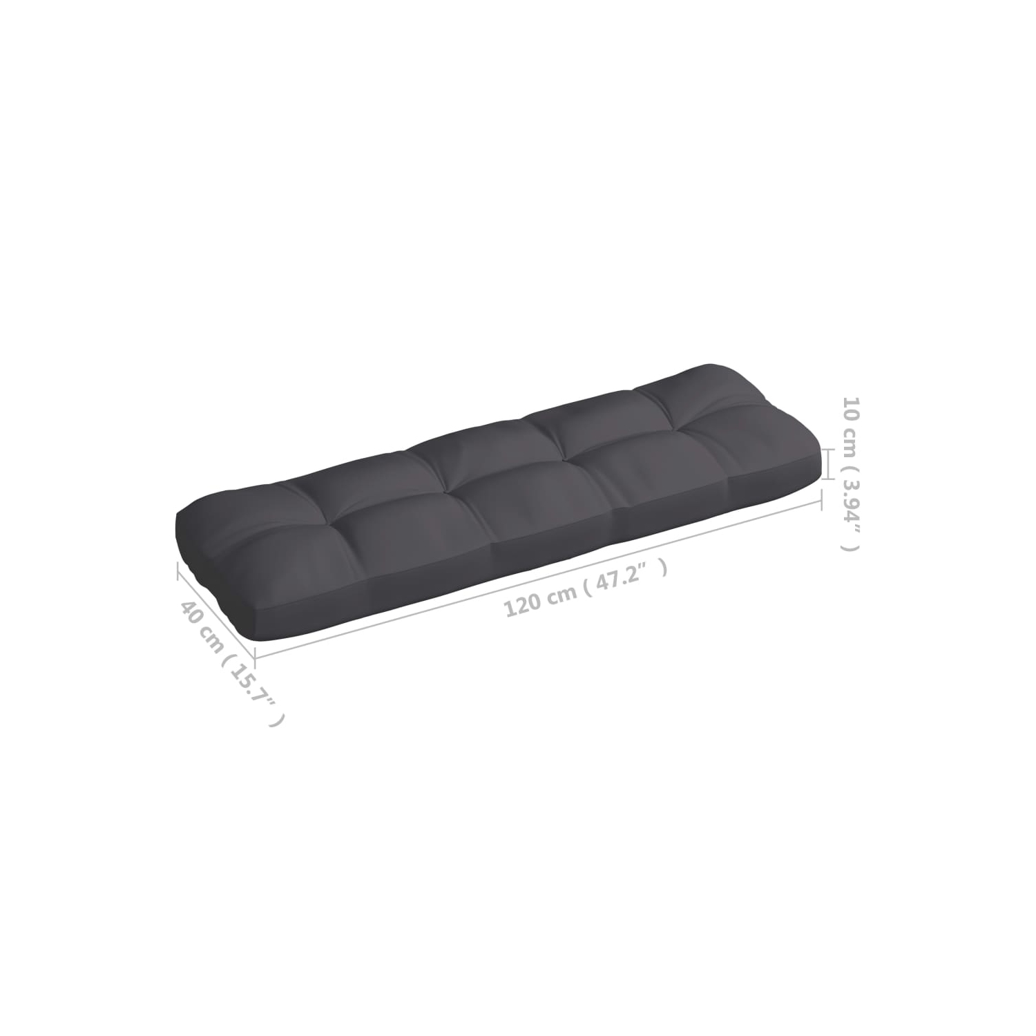 vidaXL Pallet Sofa Cushions 7 pcs Anthracite