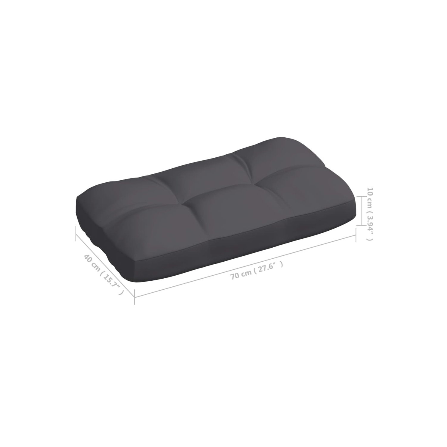 vidaXL Pallet Sofa Cushions 7 pcs Anthracite