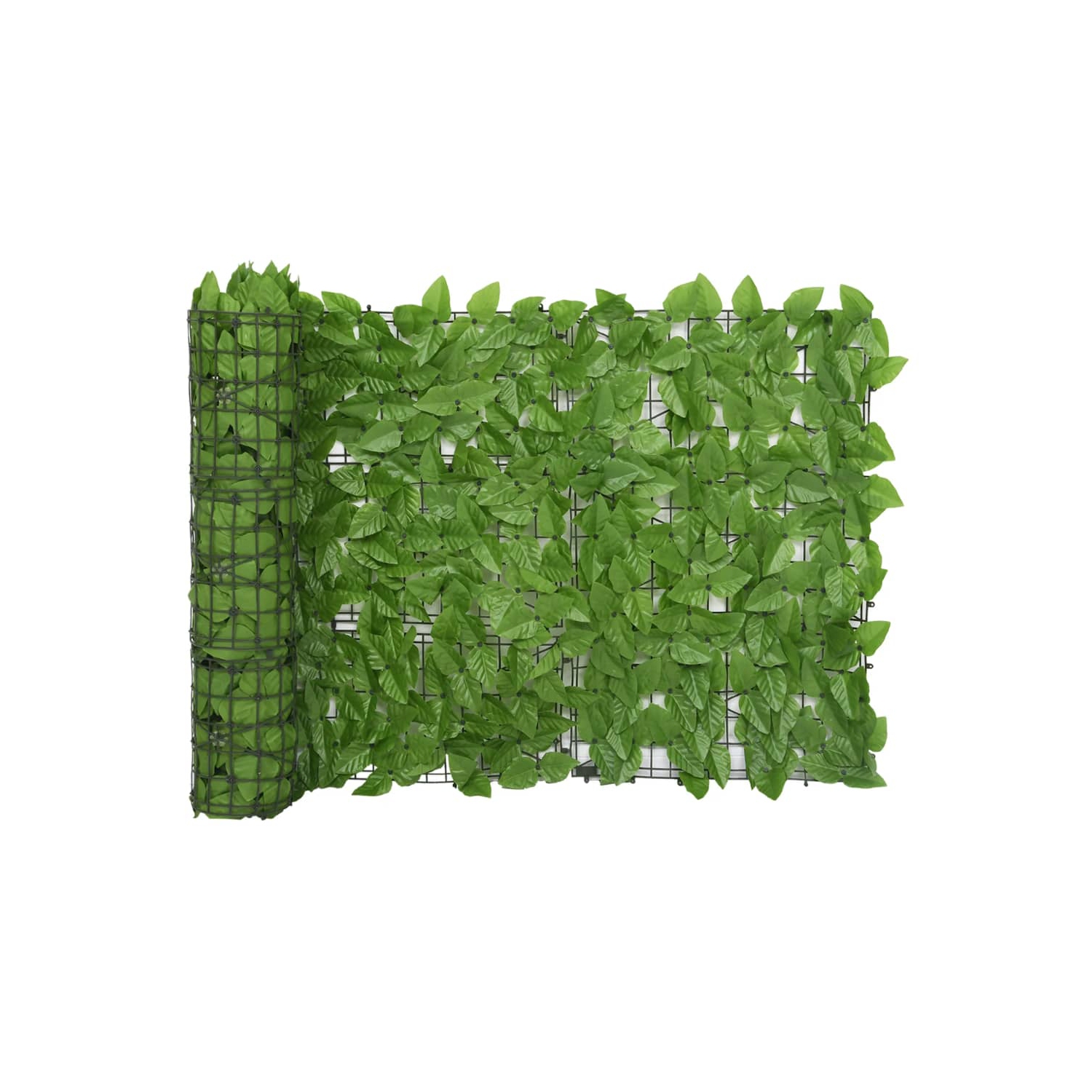 vidaXL Balcony Screen with Green Leaves 196.9"x29.5"