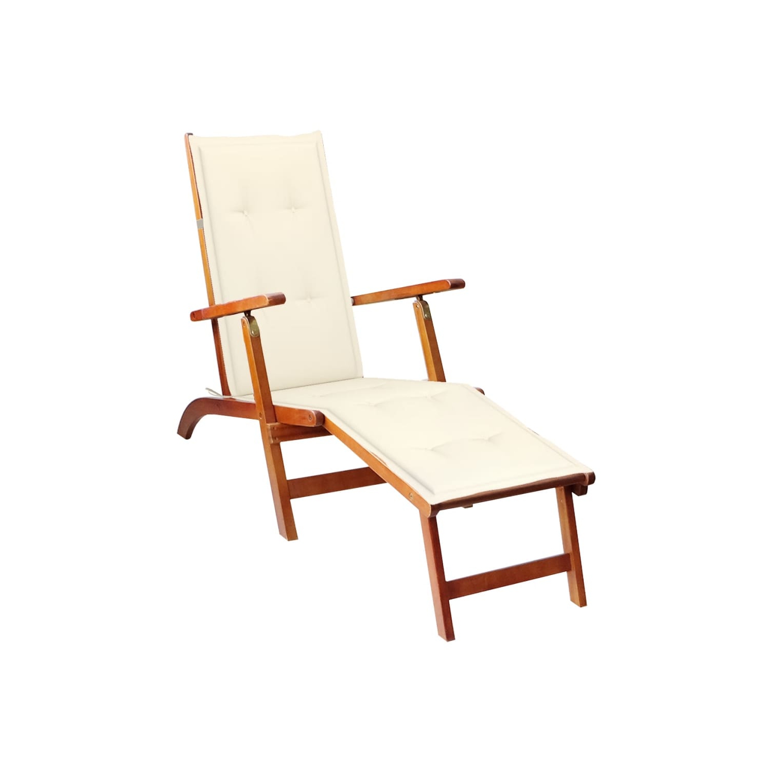 vidaXL Deck Chair Cushion Creamx19.7"x1.2"