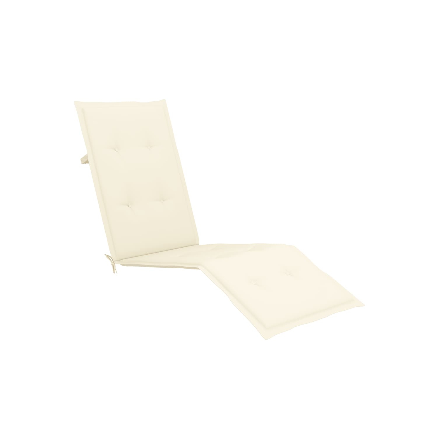 vidaXL Deck Chair Cushion Creamx19.7"x1.2"