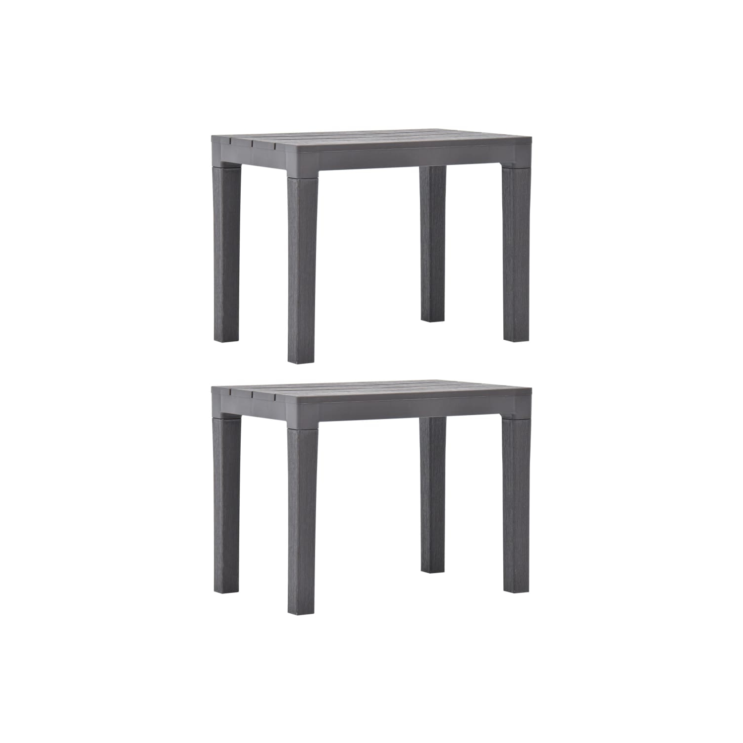 vidaXL Patio Benches 2 pcs Mocca Plastic