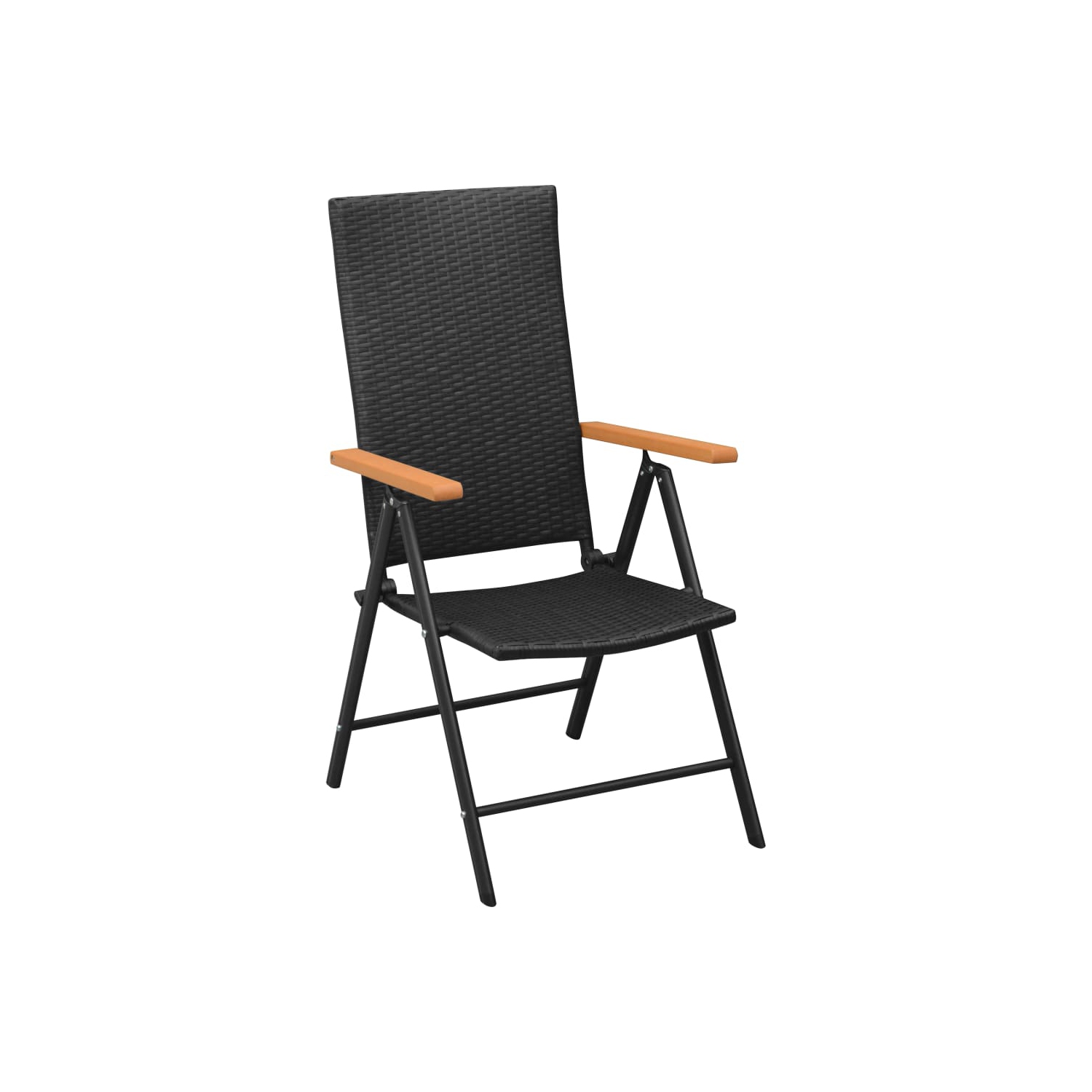 vidaXL 3 Piece Patio Dining Set Black and Brown