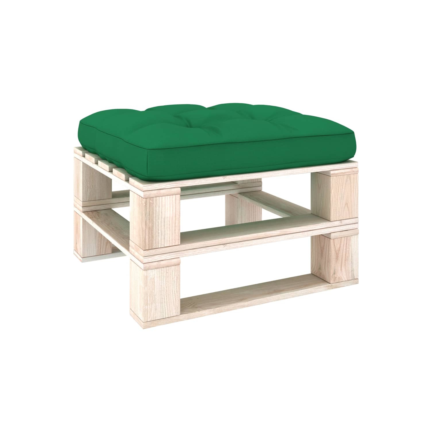 vidaXL Pallet Sofa Cushion Green 27.6"x27.6"x3.9"