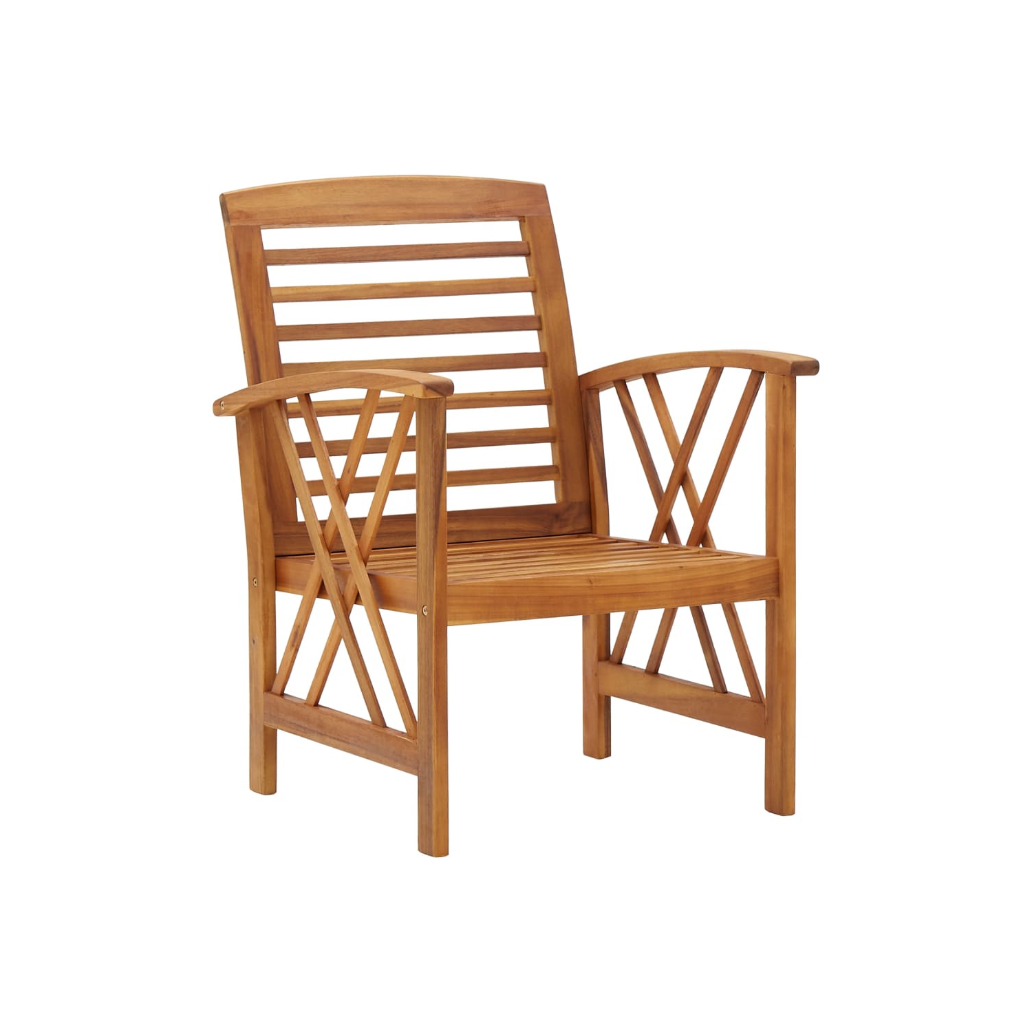 vidaXL Patio Chairs 2 pcs Solid Acacia Wood