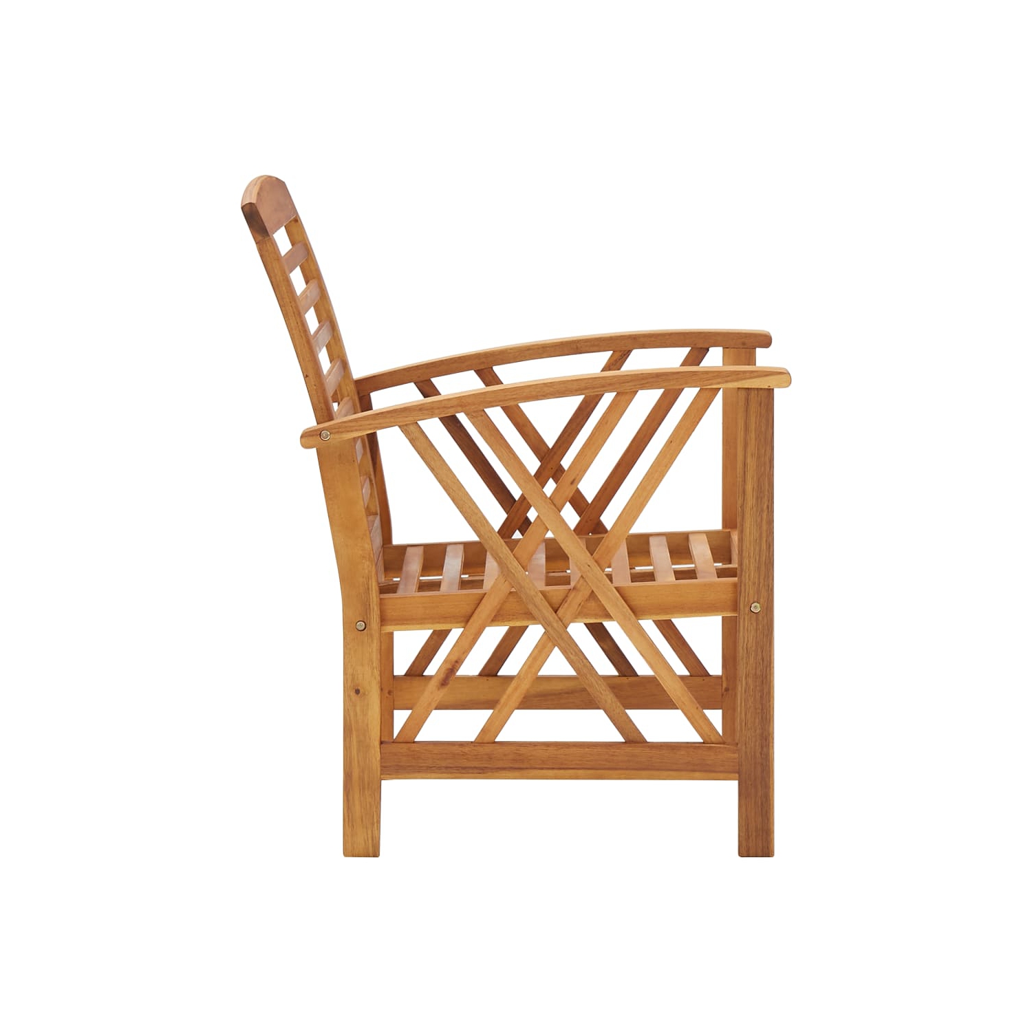 vidaXL Patio Chairs 2 pcs Solid Acacia Wood
