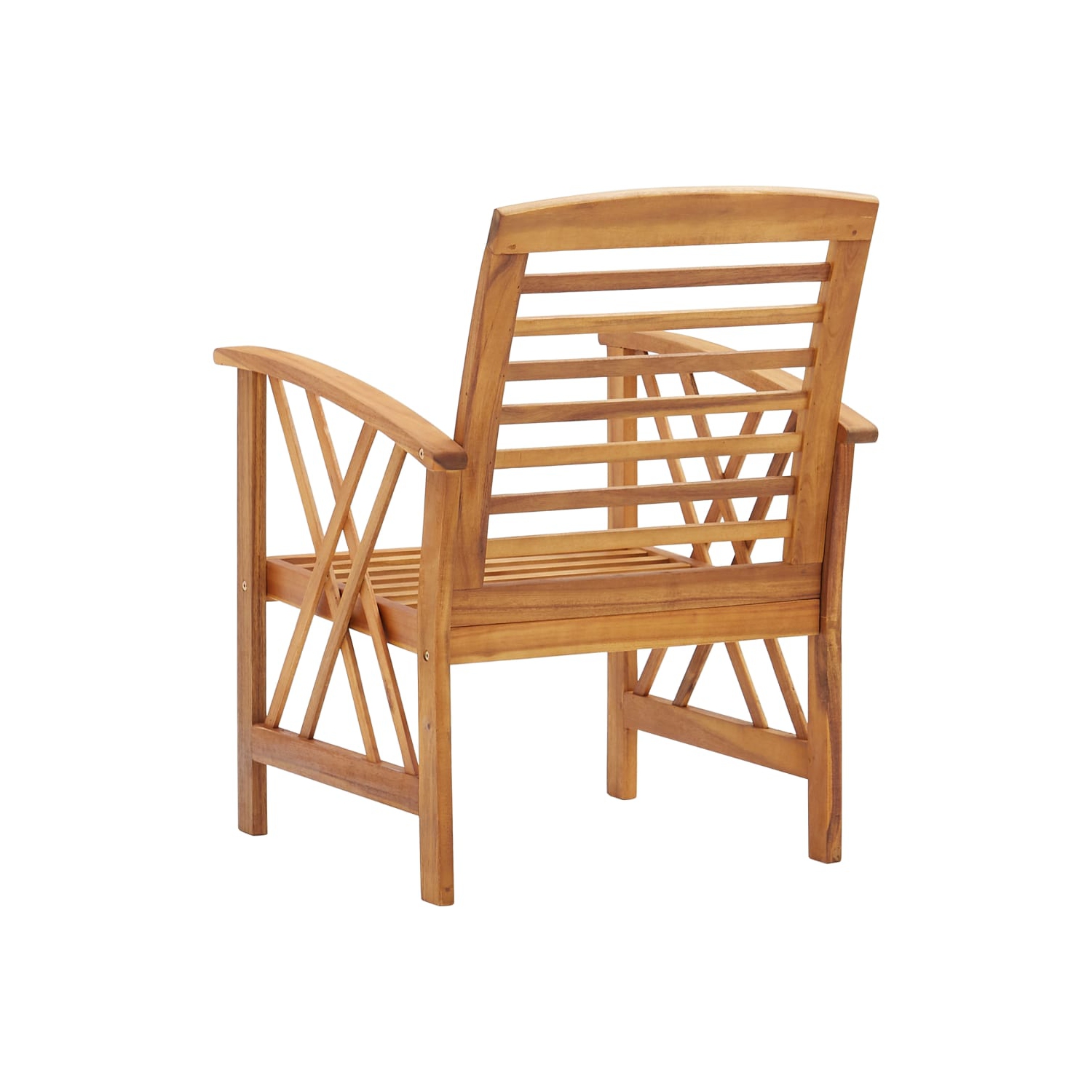 vidaXL Patio Chairs 2 pcs Solid Acacia Wood