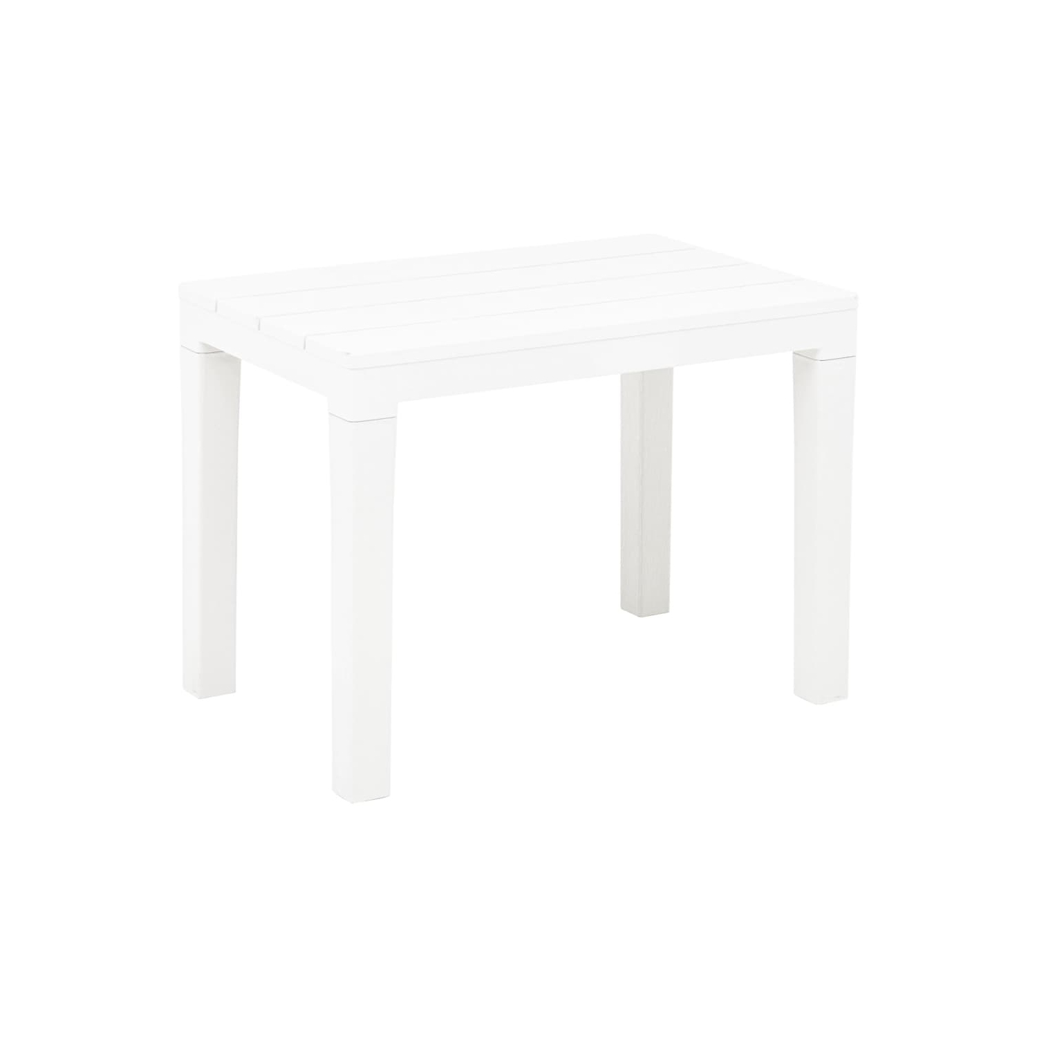 vidaXL Patio Benches 2 pcs White Plastic
