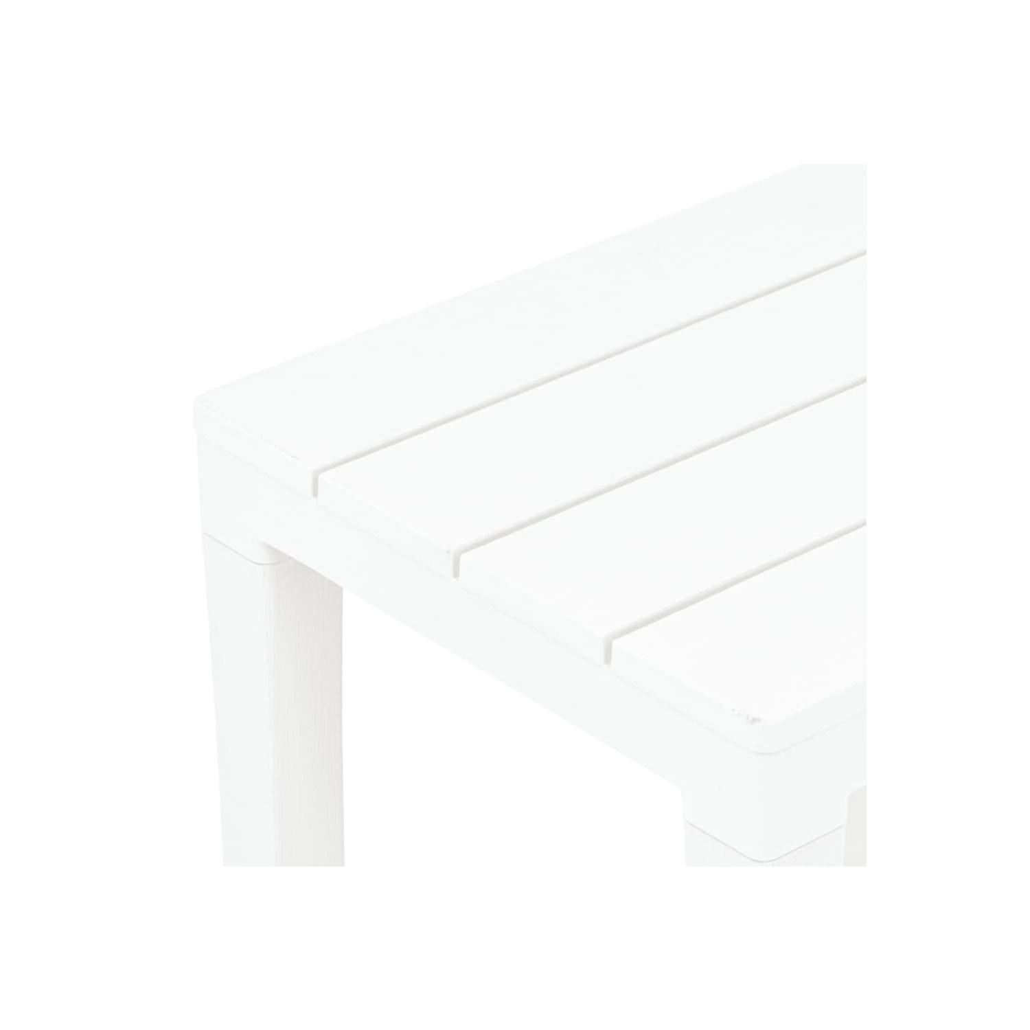 vidaXL Patio Benches 2 pcs White Plastic