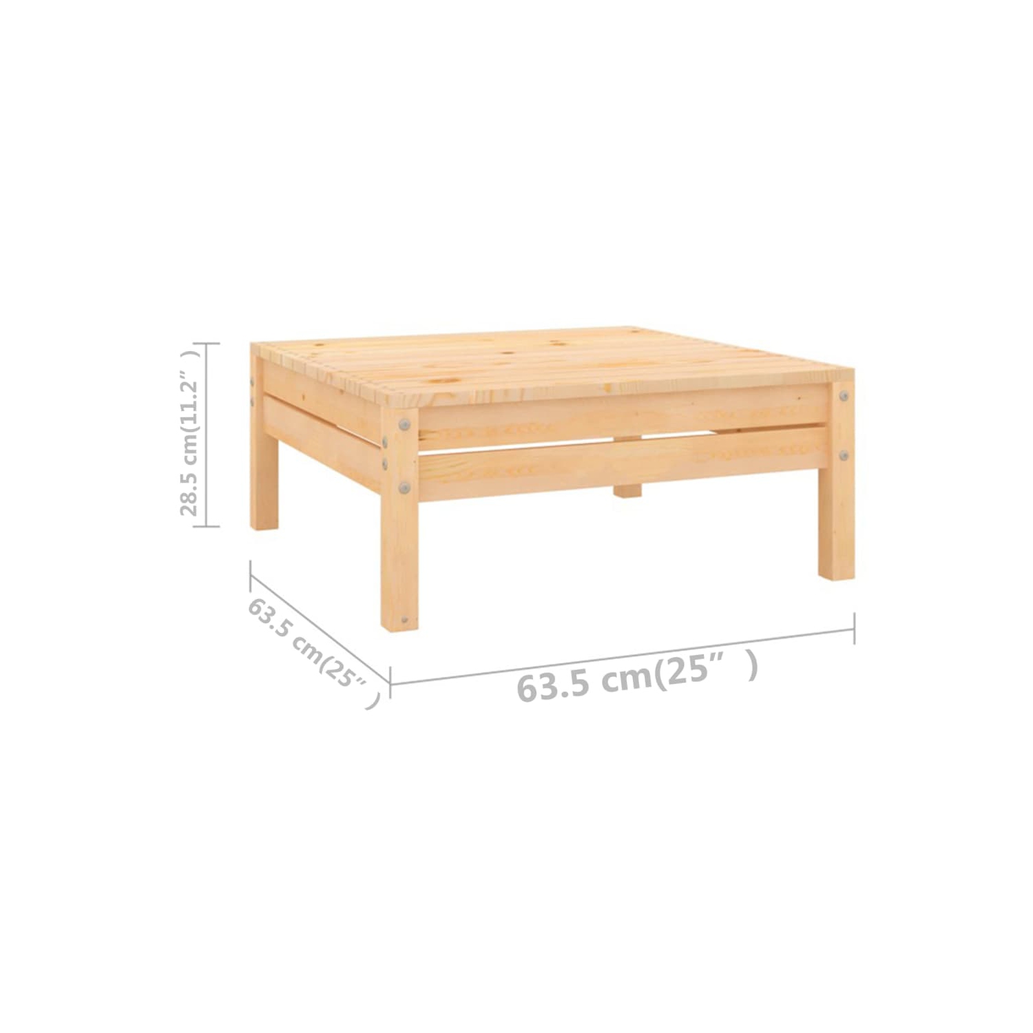 Ensemble patio de 7 pièces en bois massif Pinewood vidaXL