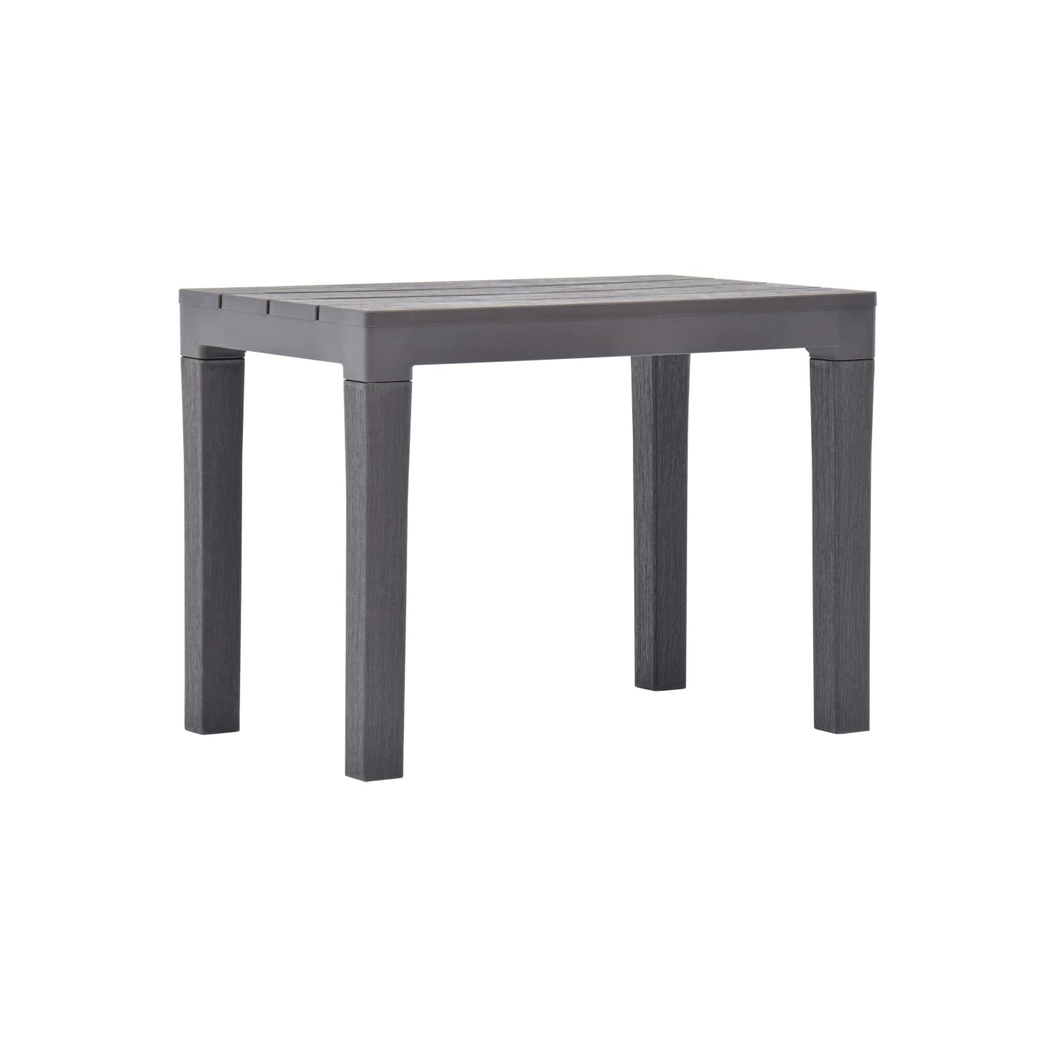Table de jardin VidaXL avec 2 bancs en plastique brun