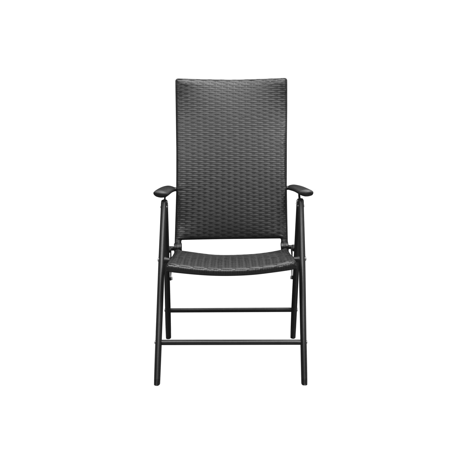 vidaXL 5 Piece Patio Dining Set Black