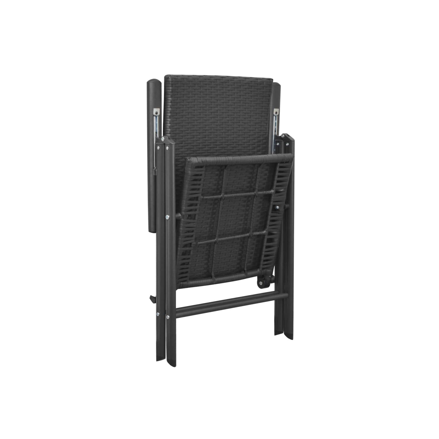 vidaXL 5 Piece Patio Dining Set Black