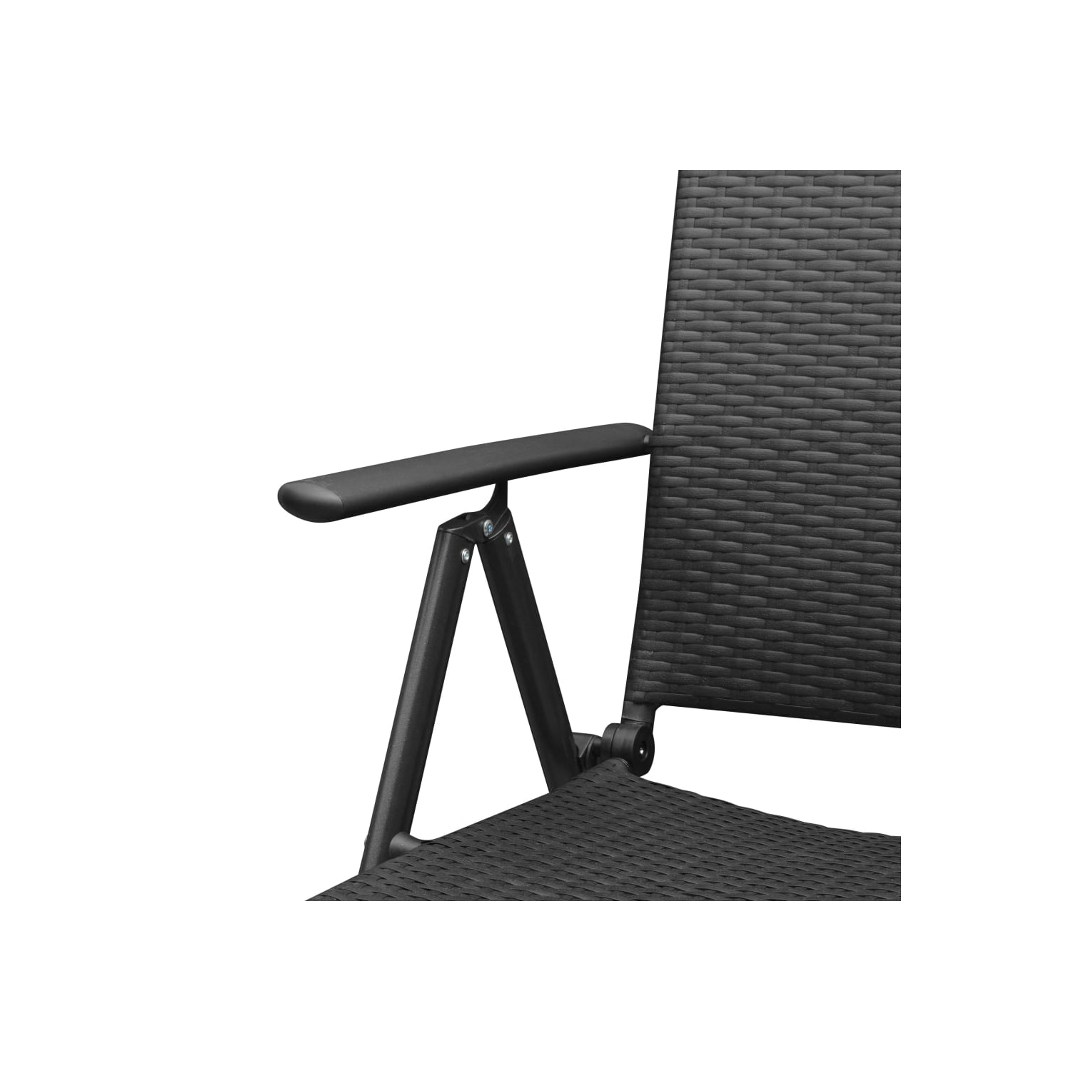 vidaXL 5 Piece Patio Dining Set Black