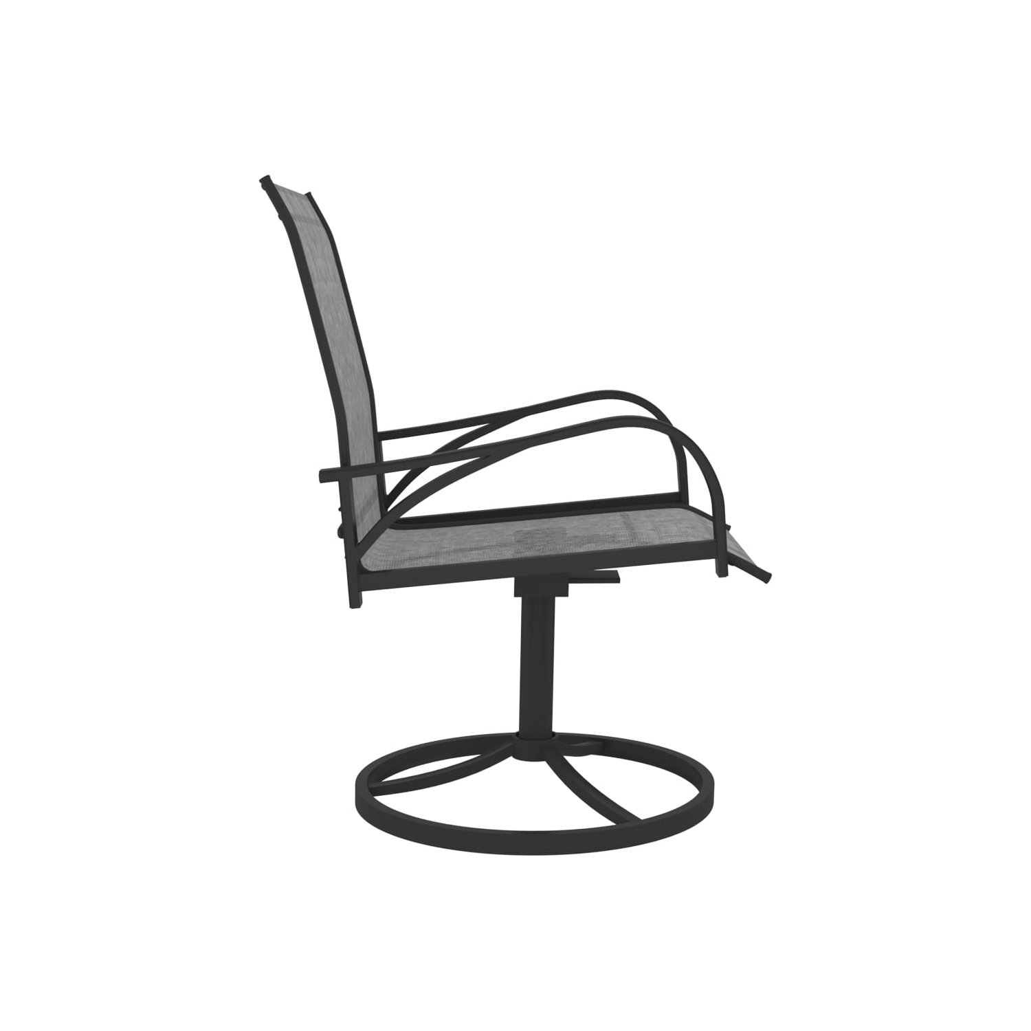 vidaXL Patio Swivel Chairs 2 pcs Textilene and Steel Gray