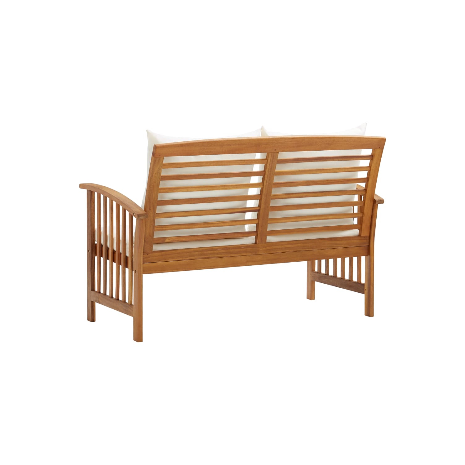 vidaXL Patio Bench with Cushions 46.9" Solid Acacia Wood